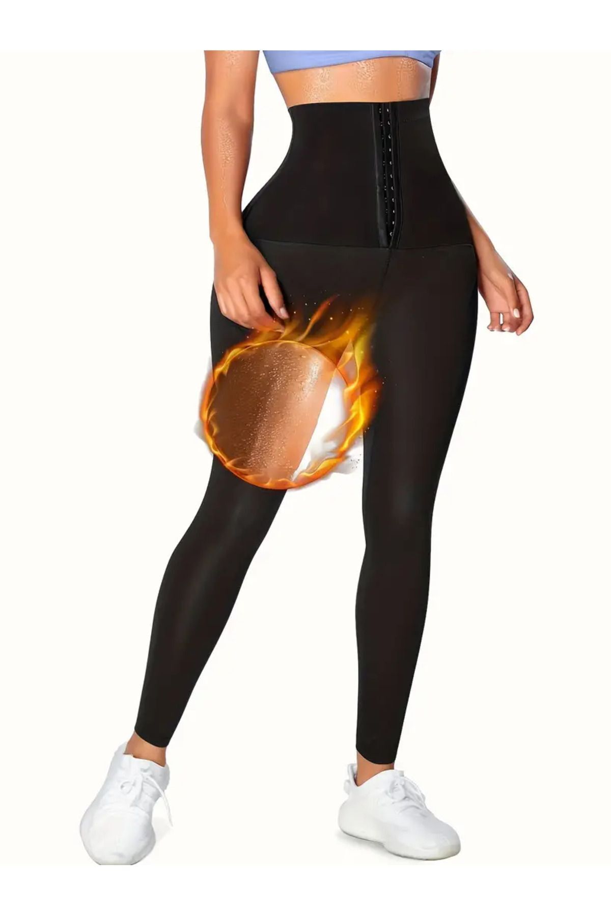 sauna tayt modèle amincissant thermique deux tailles body shaper sauna agrafé corset leggings