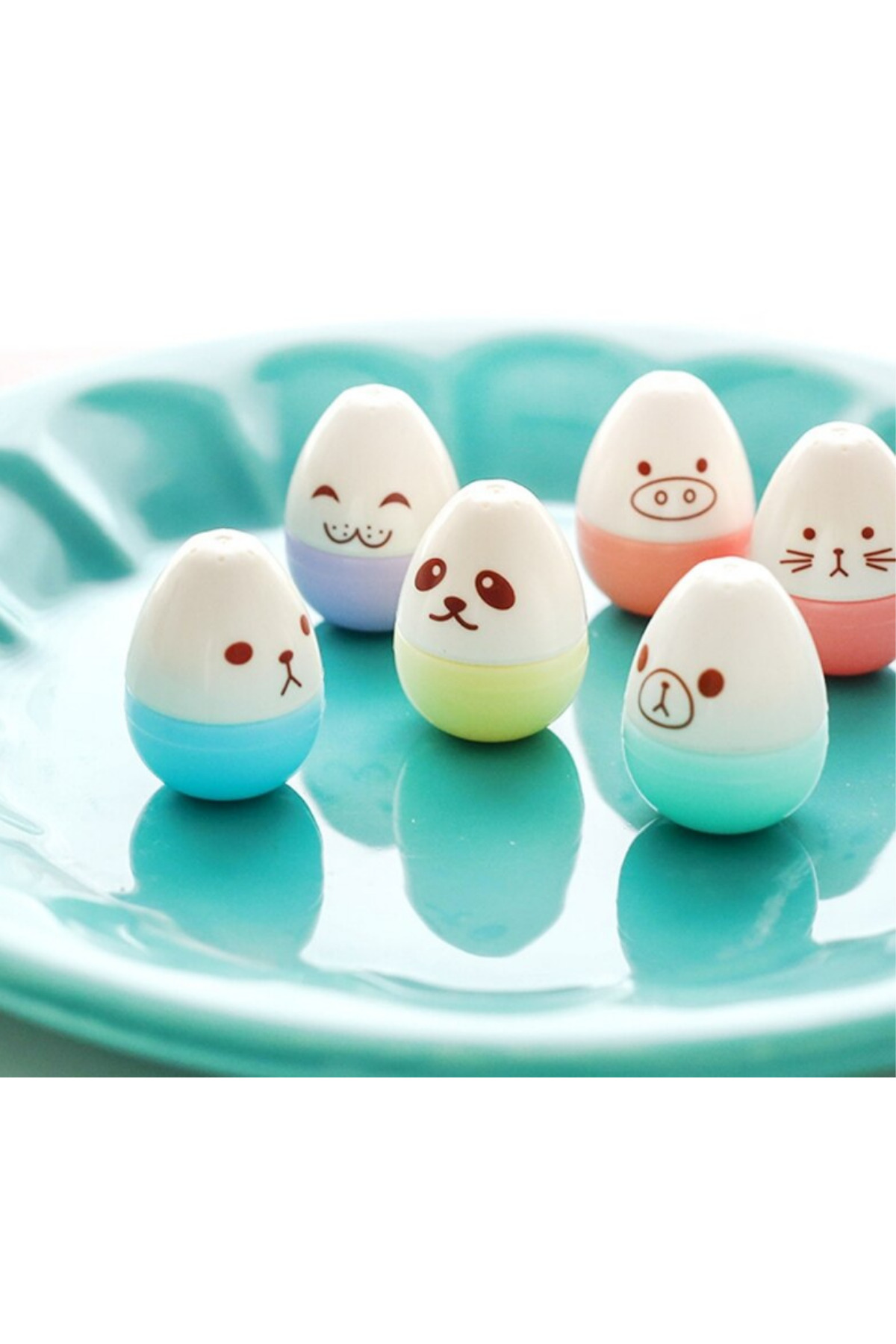 NaSaDAN Sevimli Yumurtalar Pastel Fosforlu Kalem Seti 6 Adet