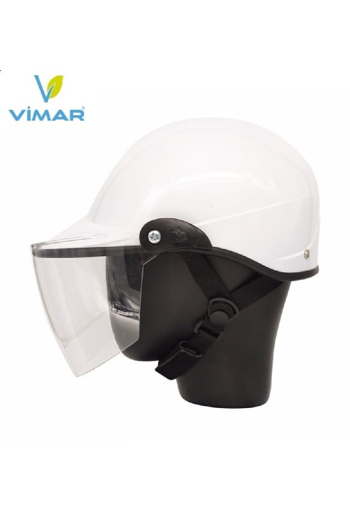 VİMAR Beyaz Siperlikli Jokey Yazlık Yarım Kask Motosiklet & Bisiklet Kaskı (YERLİ ÜRETİM)