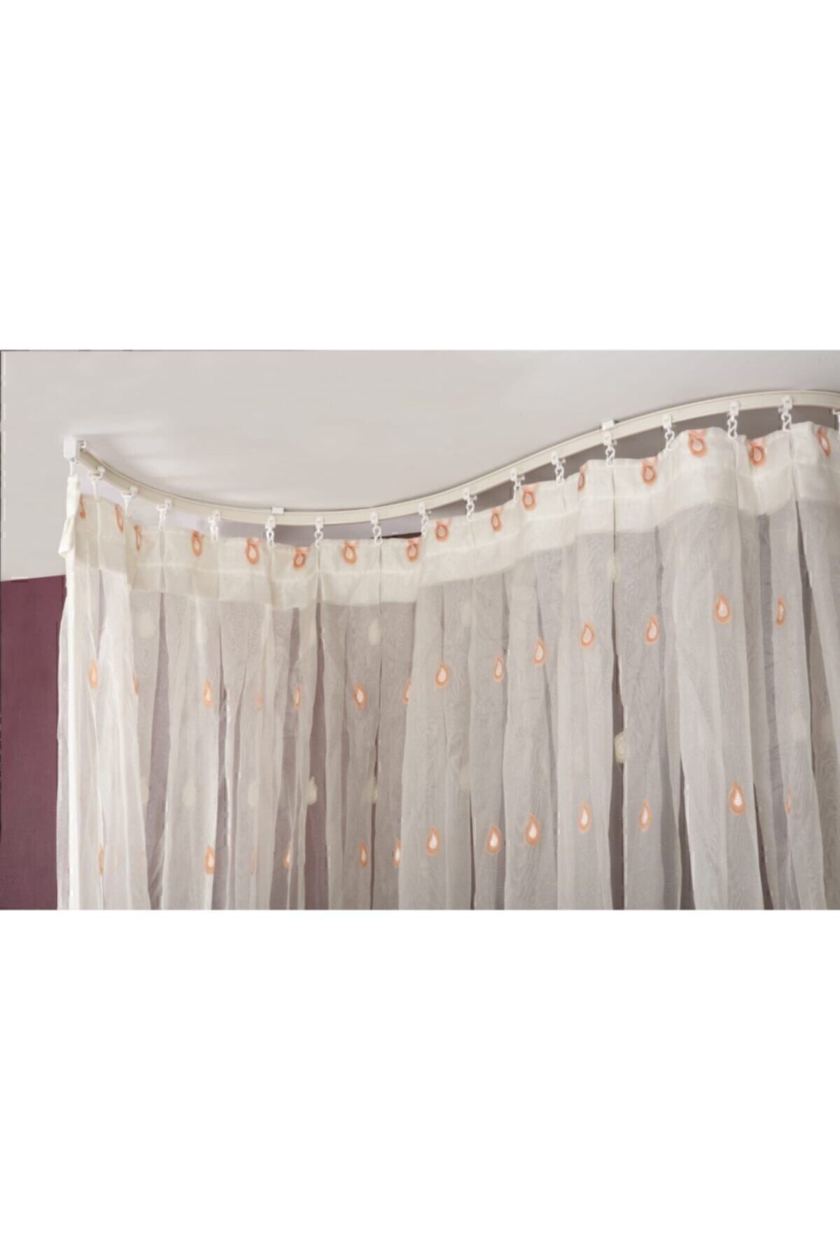 GÖRGÜN-7 Meters Flexible Oriental Curling Twisted Curtain Rail 7 Meters 3