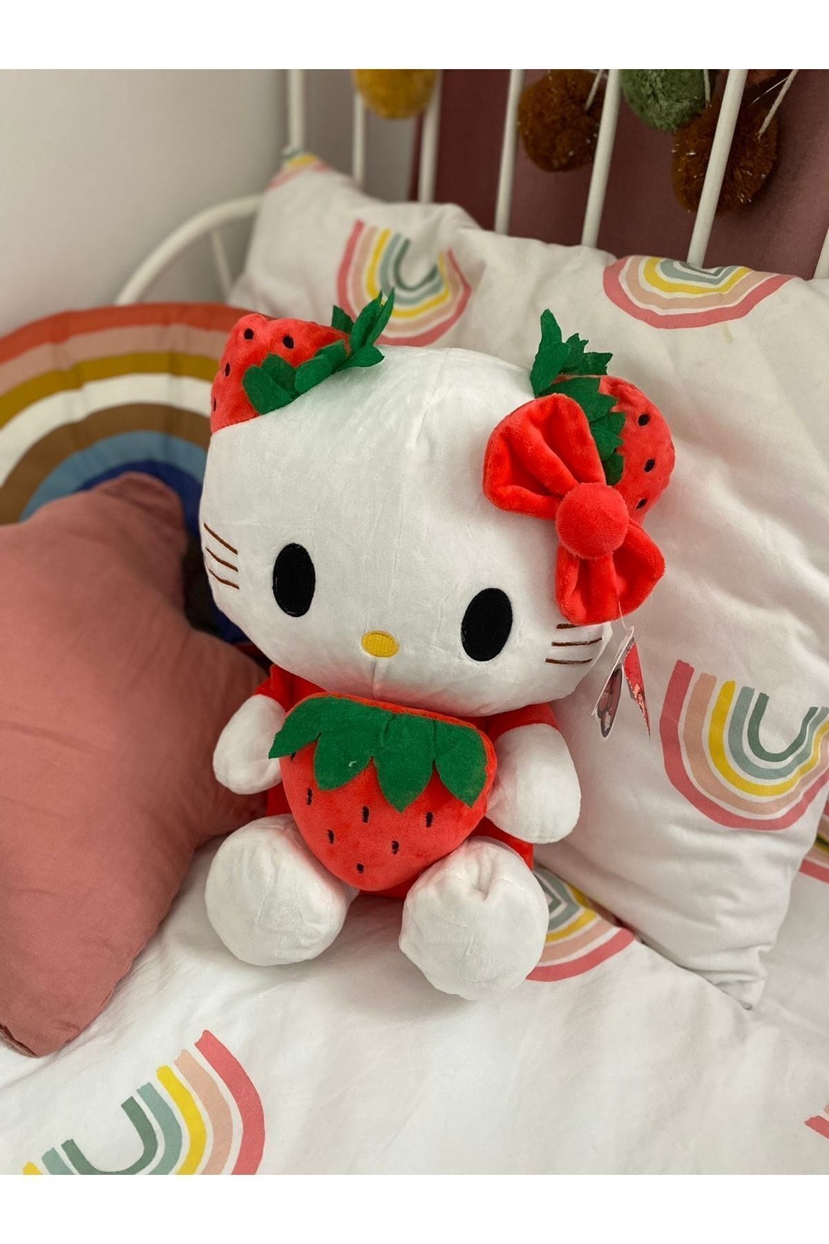 u-toys Hello Kitty 35 Cm Ithal Peluş Oyuncak Hello Kıtty Büyük Boy fotoğrafı 2 (önizleme)
