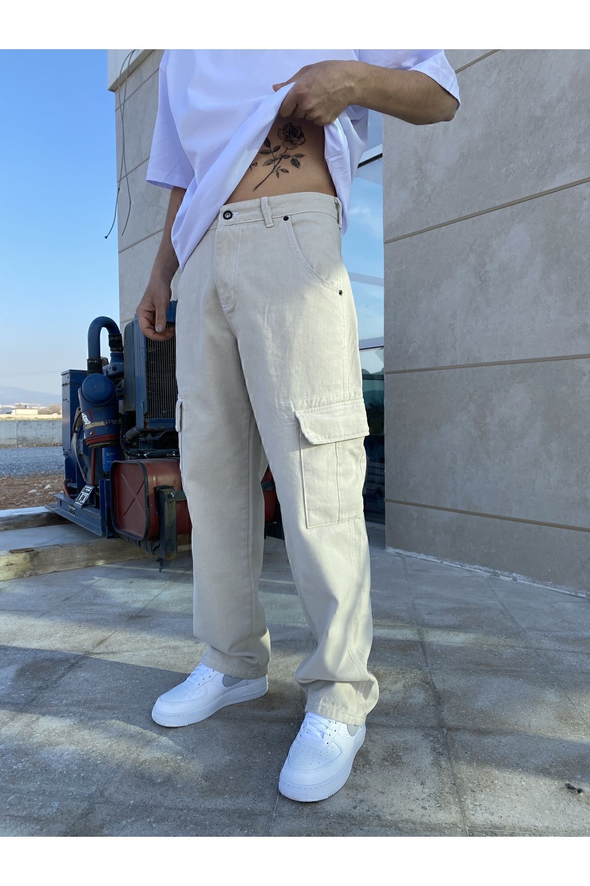 pants de baggy couleur pierre