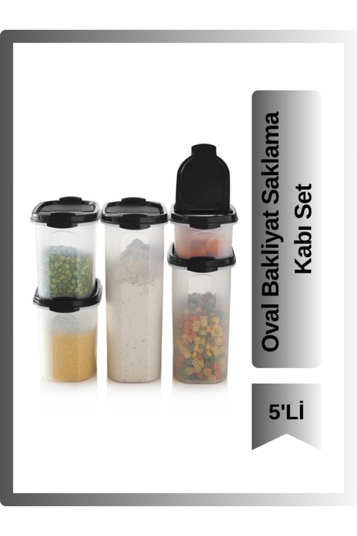 Tupperware-Oval Pulses Storage Container Set of 5 1