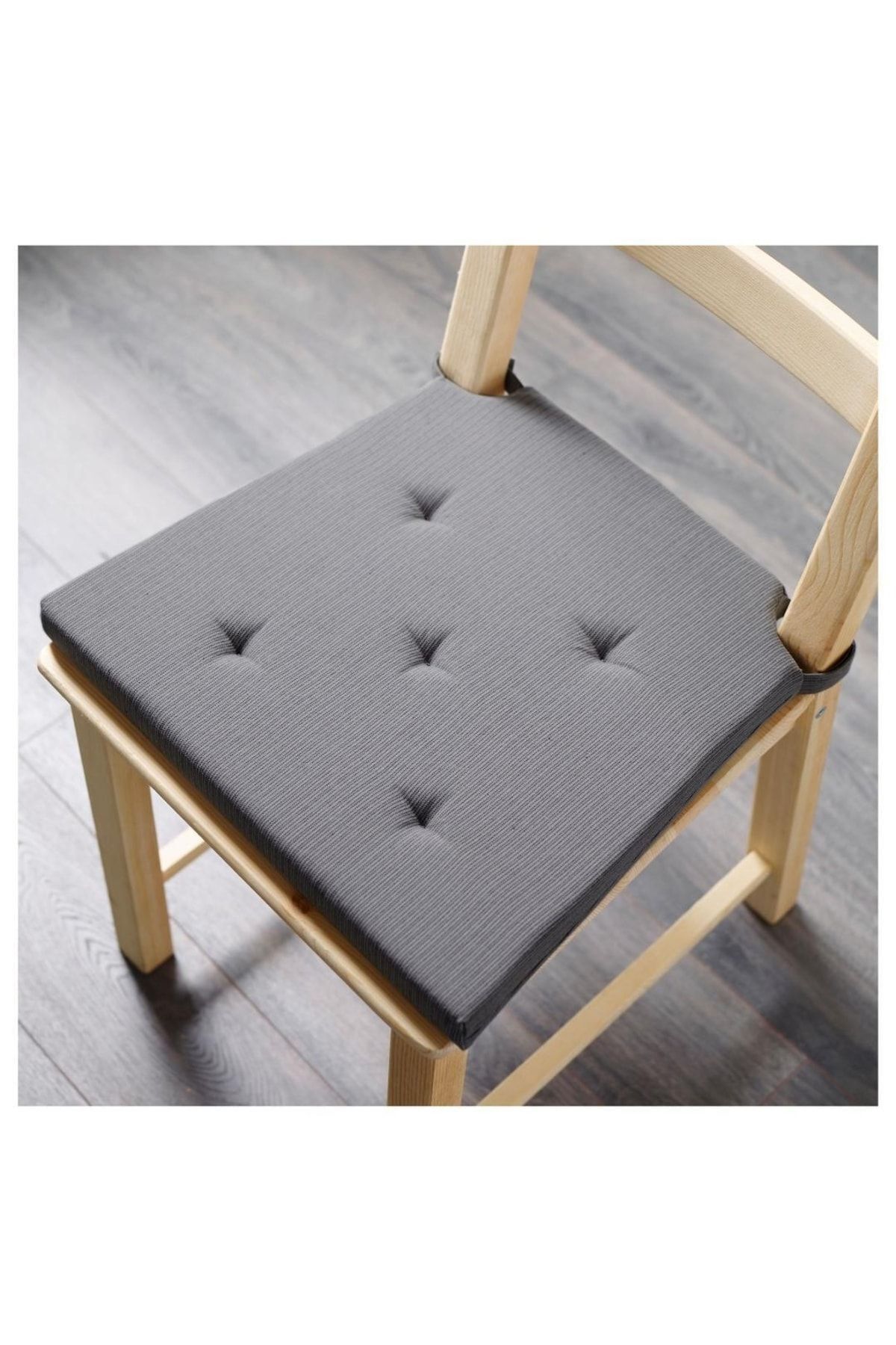 IKEA Justina Chair Cushion Gray with Velcro Tape Trendyol