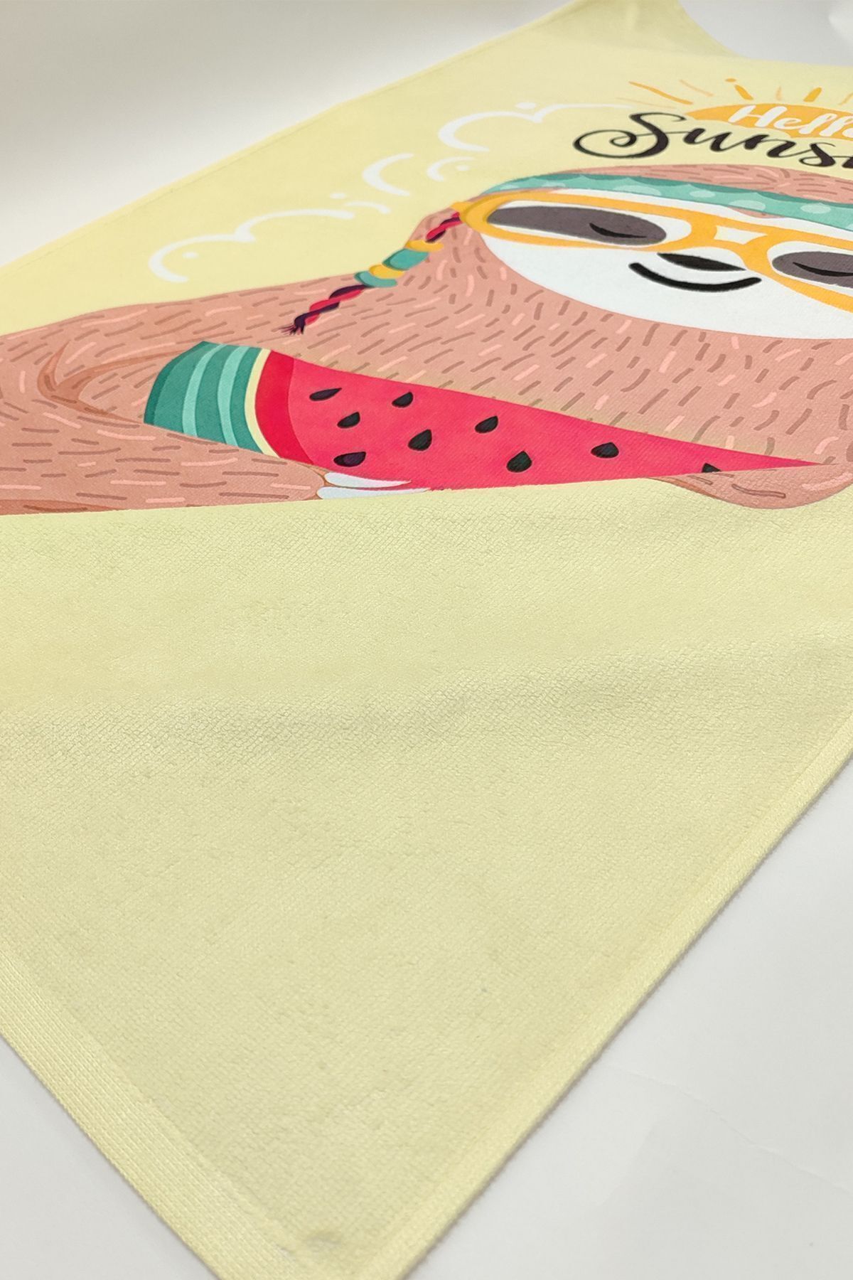 VEVİEN HOME-Hello Sunshine Digital Printed 70x140 Cm Children's Beach Towel 4