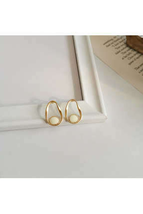 Mefy Gümüş İğneli Reçine Boyama Bijuteri Küpe