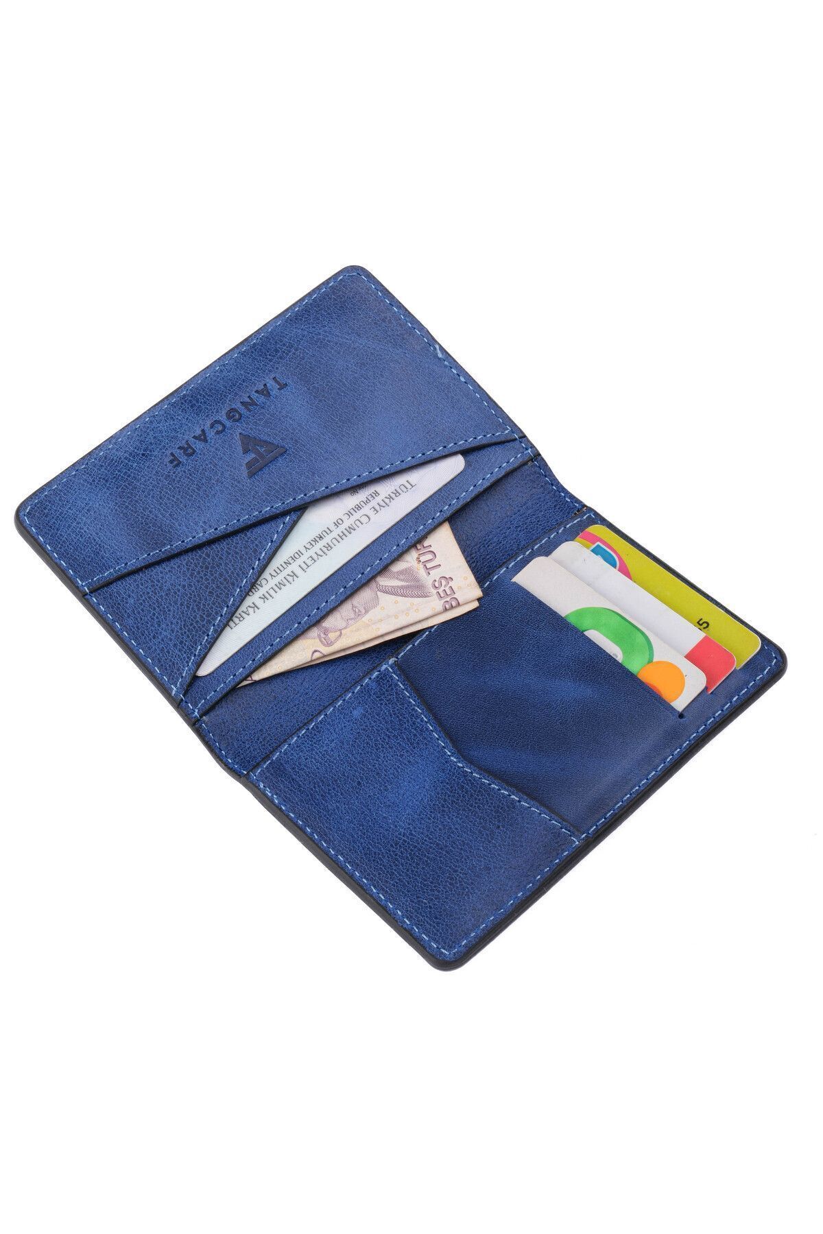 کیف پول مردانه آبی TANGCARF | TANGCARF005 اورجینال - تصویر 4