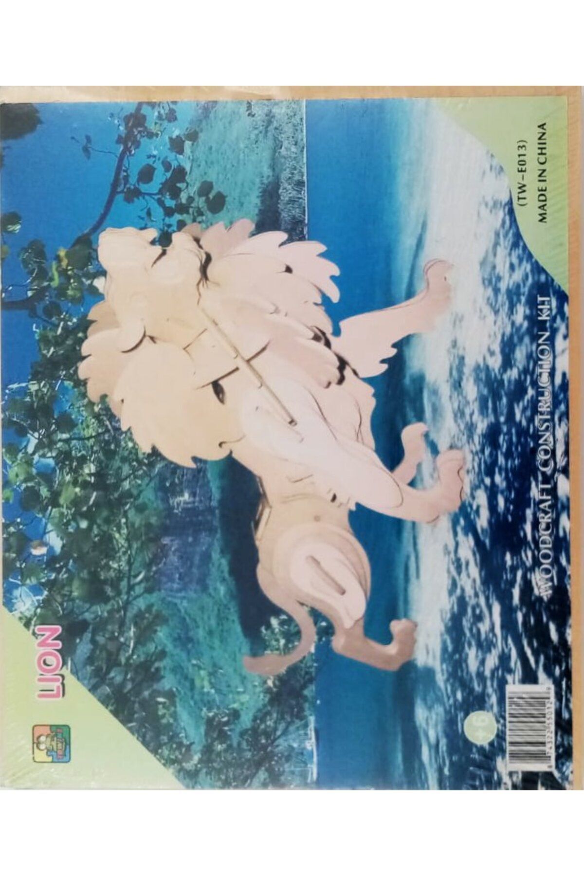 Nova-Wooden Puzzle Puzzle 3D Lion Model Making Kit 18.5X22.5 cm 4