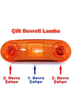 Genel Markalar Bol Işıklı Yan Kasa Lambası - Side Marker Lamba - Tır Dorse La...