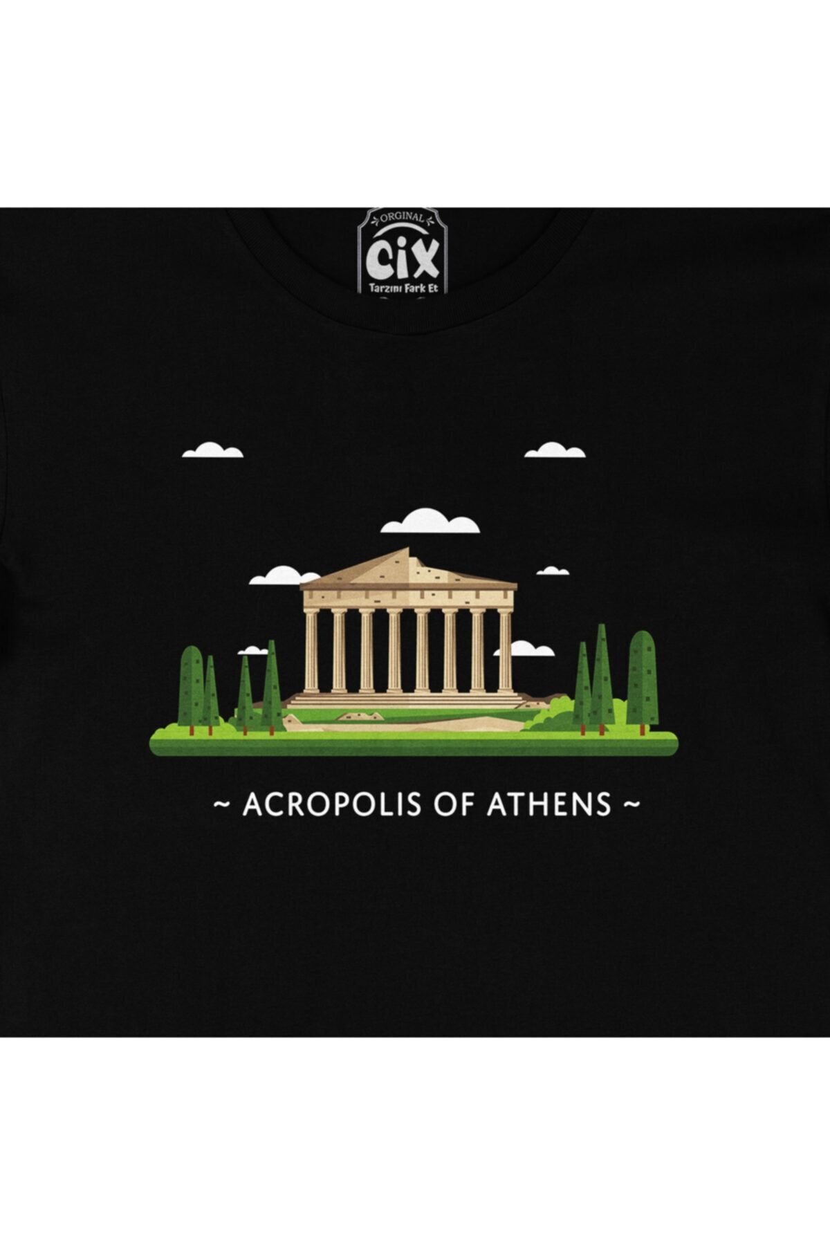 Cix-Athens Acropolis Black T-Shirt 2