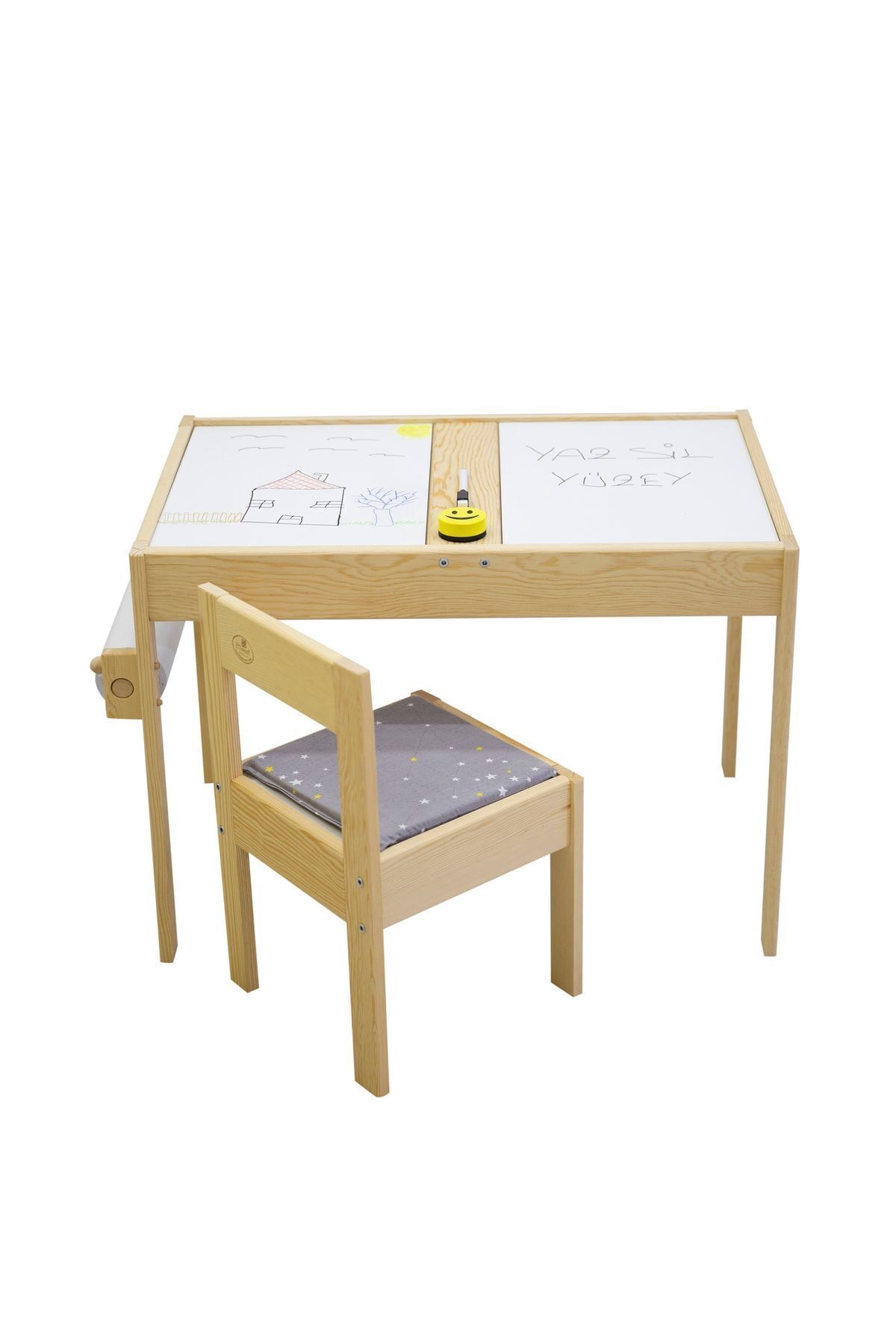 میز حسی چوبی تابستانی با سطح قابل پاک شدن و یک صندلی