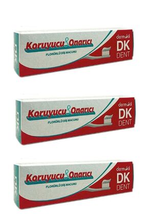 DKDENT DK DENT DİŞ MACUNU FLORÜRLÜ 100ML X 3 ADET