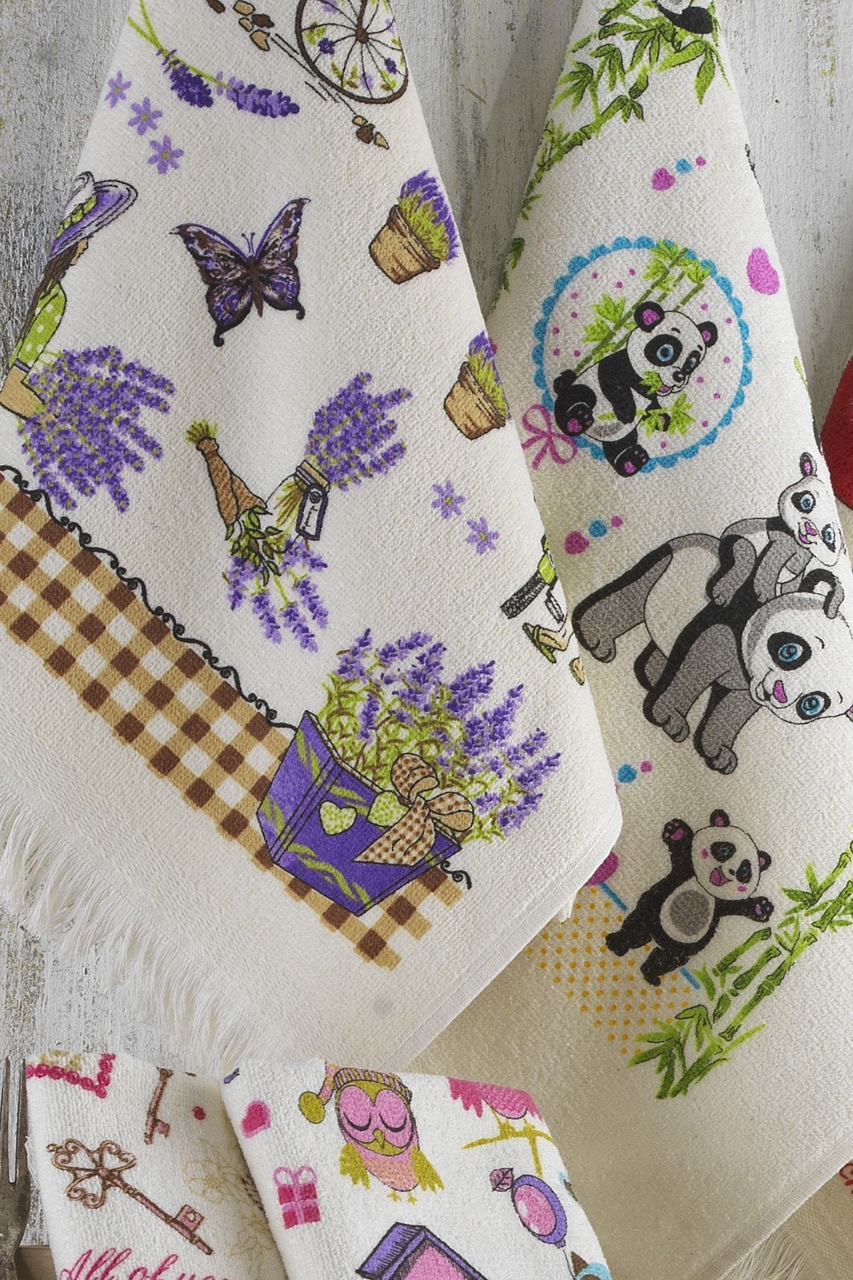 LADYNİL-Kitchen Towel 40x60 100% Cotton Set of 8 3