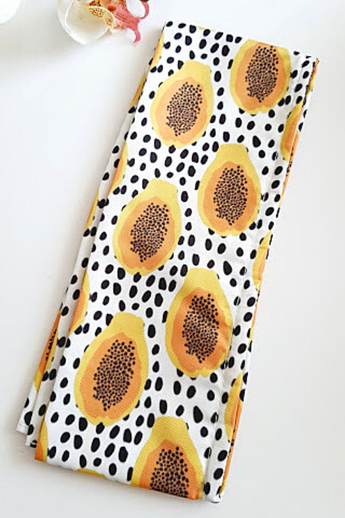 Papaya Patterned African String Bandana