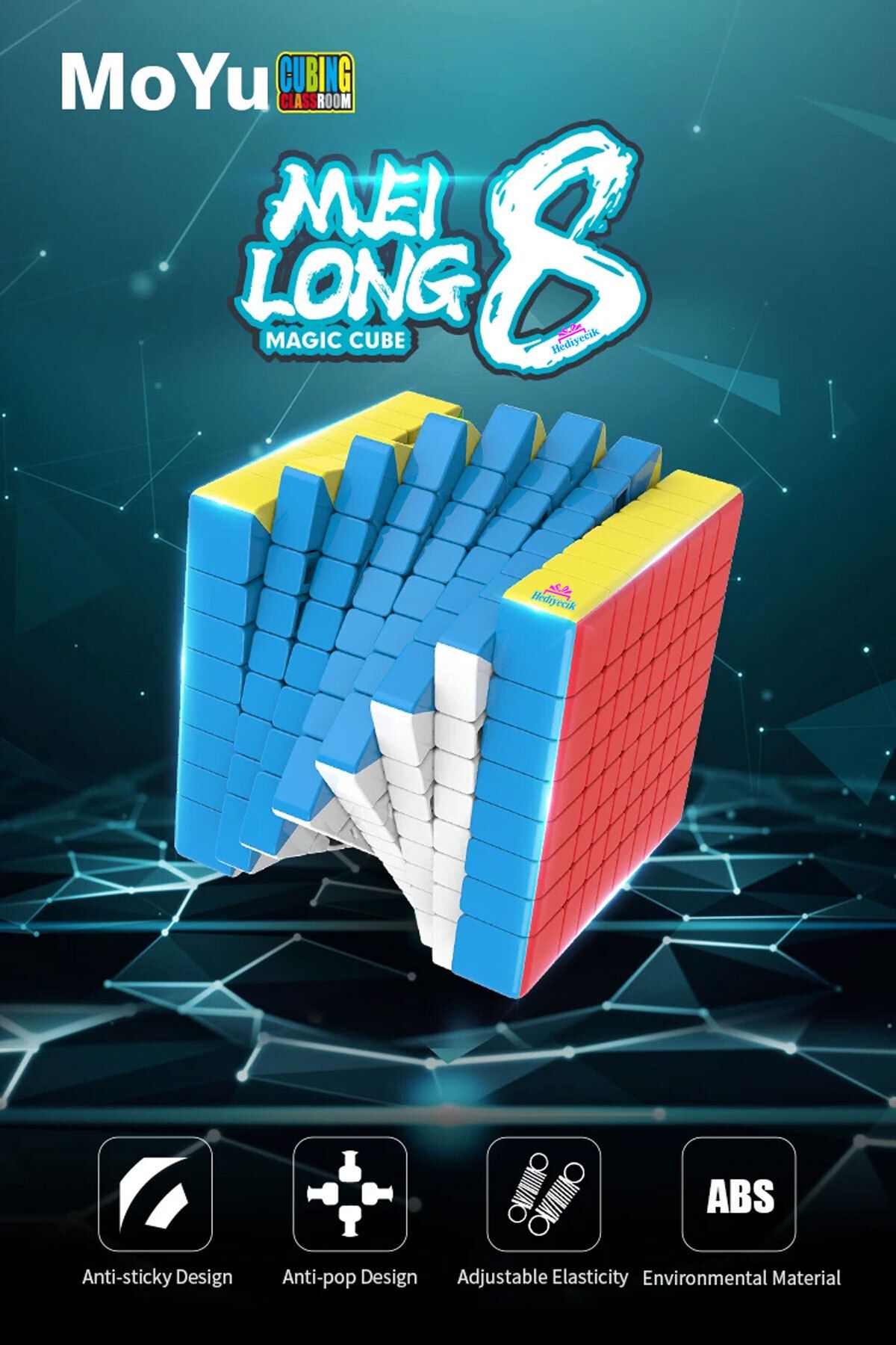 hediyecik-Moyu Meilong 8X8 Intelligence - Intellect and Rubik Speed Cube 8