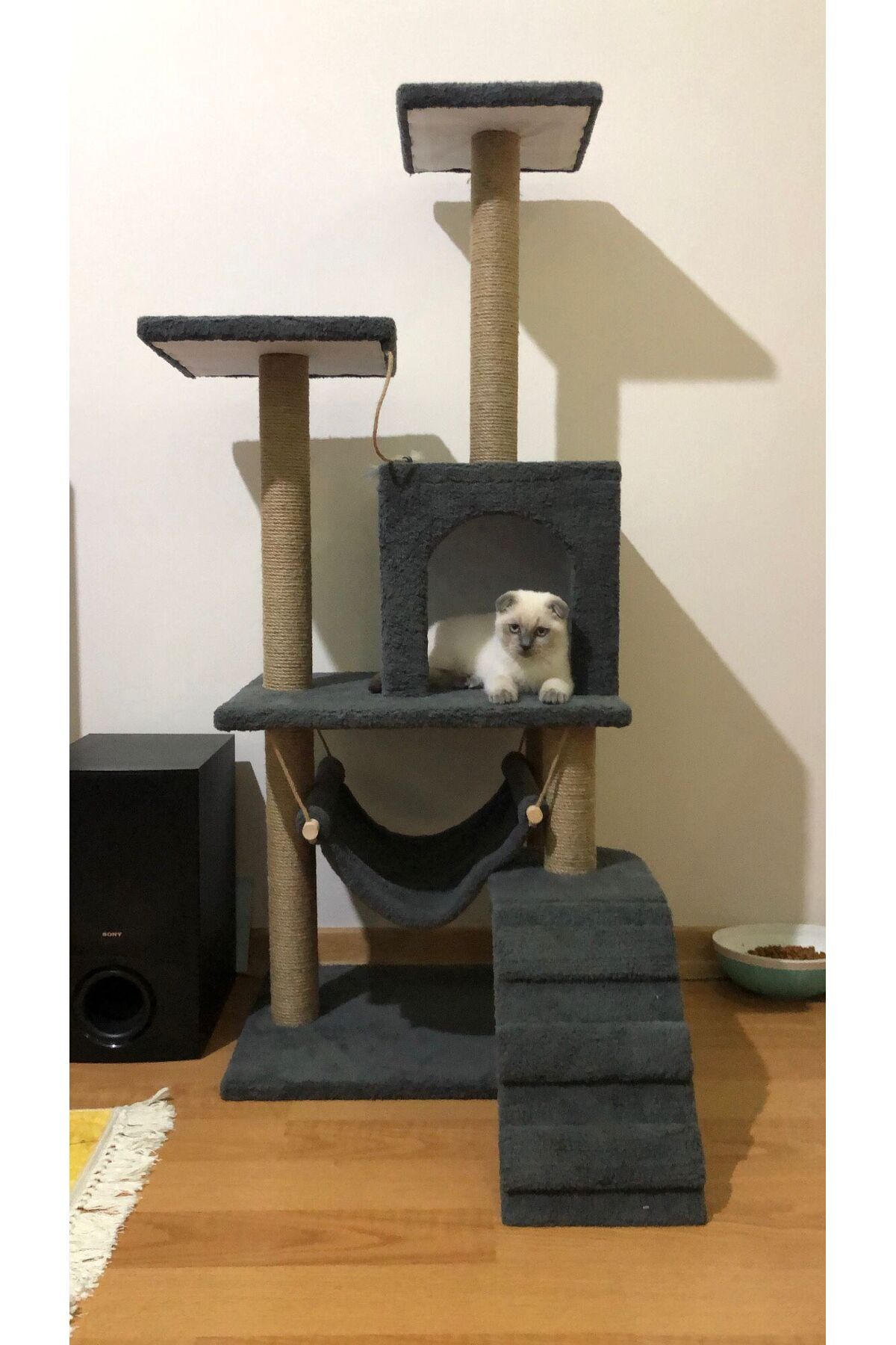 pethomealpi-Luxury Cat Scratching and Play Platform - with Hammock and Nest 1