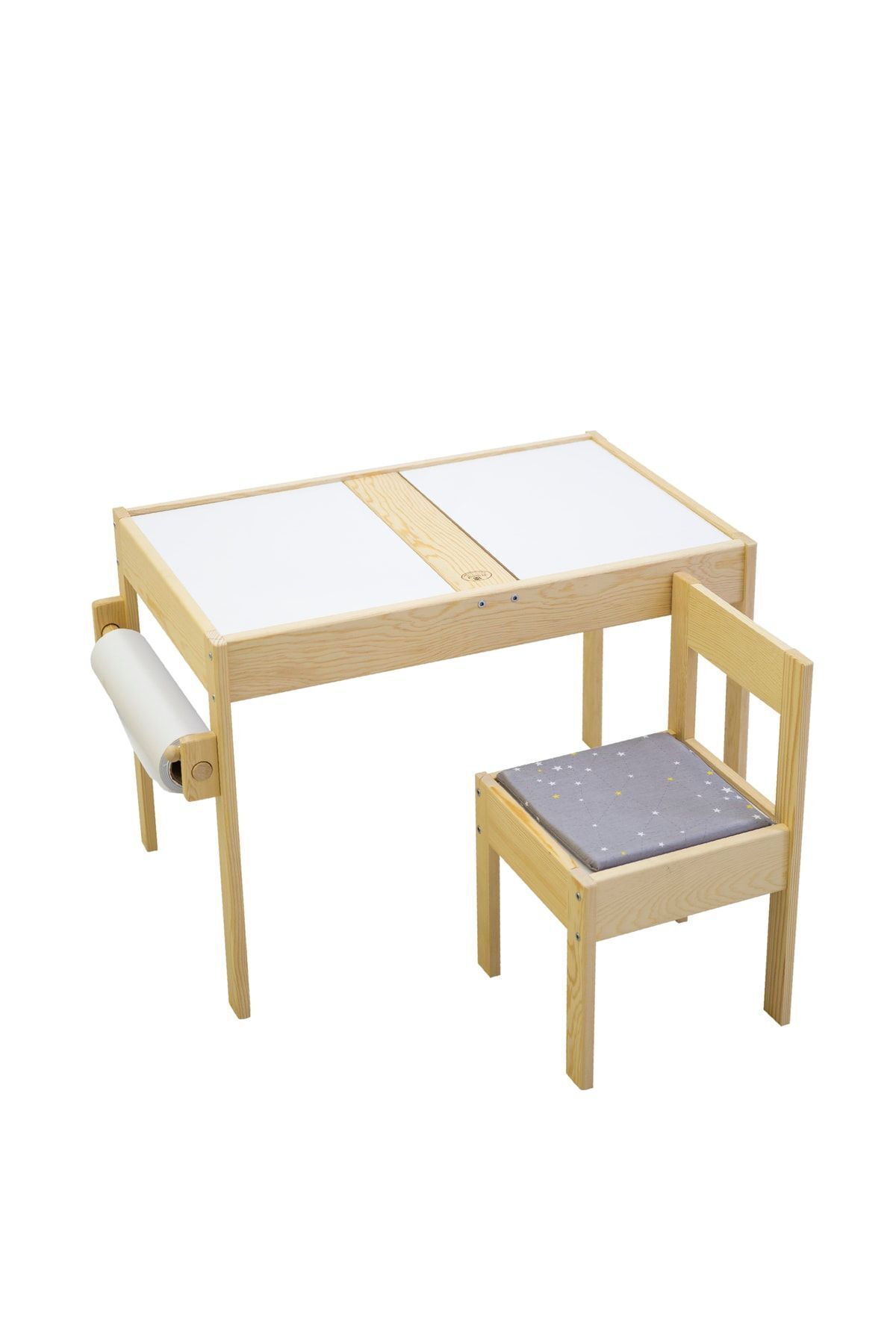 میز حسی چوبی تابستانی با سطح قابل پاک شدن و یک صندلی