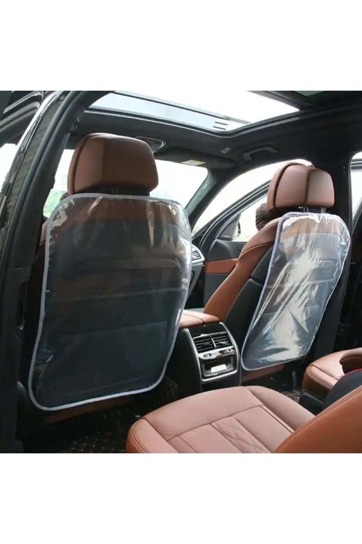 mc.pierobaby Silinebilir Oto Araba Koltuk Arkası Koruyucu Şeffaf Kılıf Oto Kılıf Araç Koltuk Arkası Koruma 2 Adet fotoğrafı 2 (önizleme)