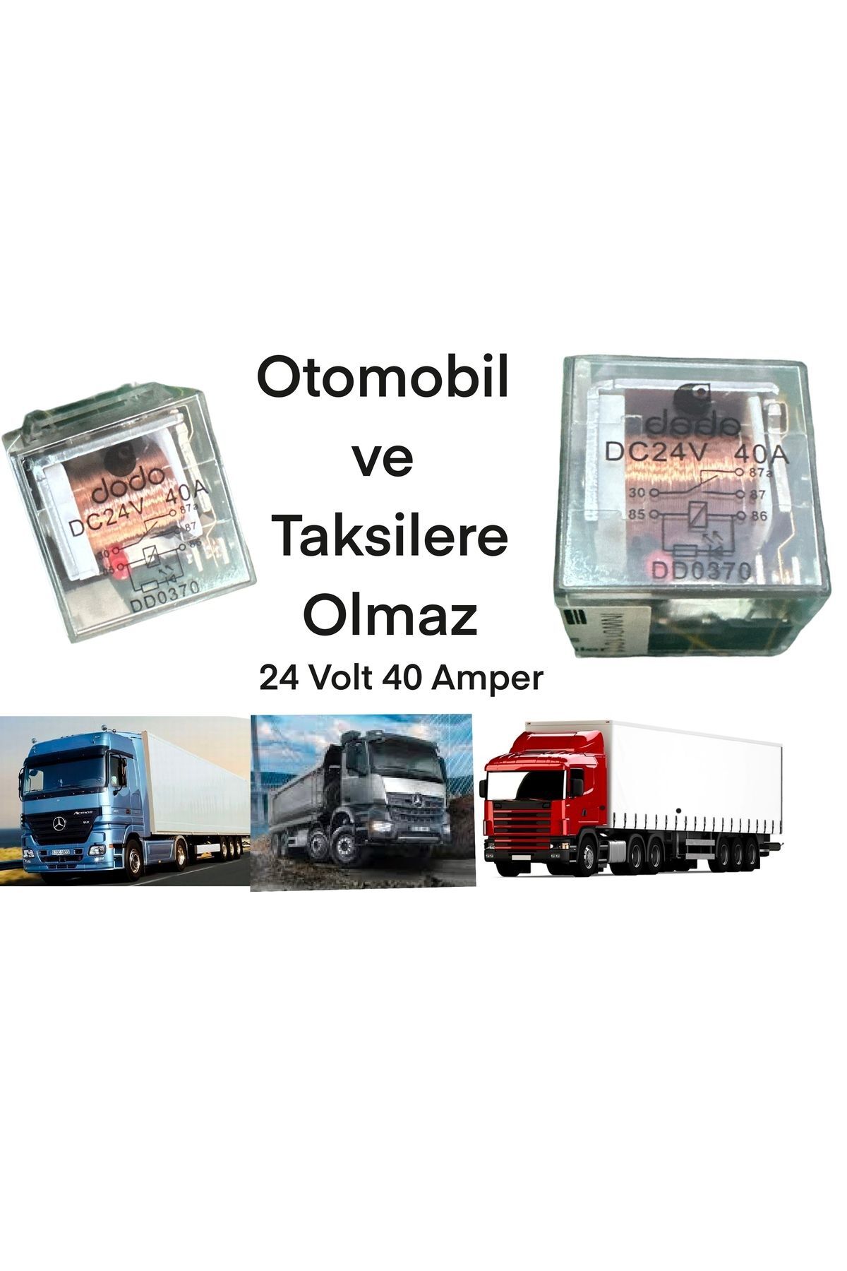 gcstore 24 Volt 40 Amper 5 Uçlu Mini Role Sis Ve Korna Rolesi Su ...