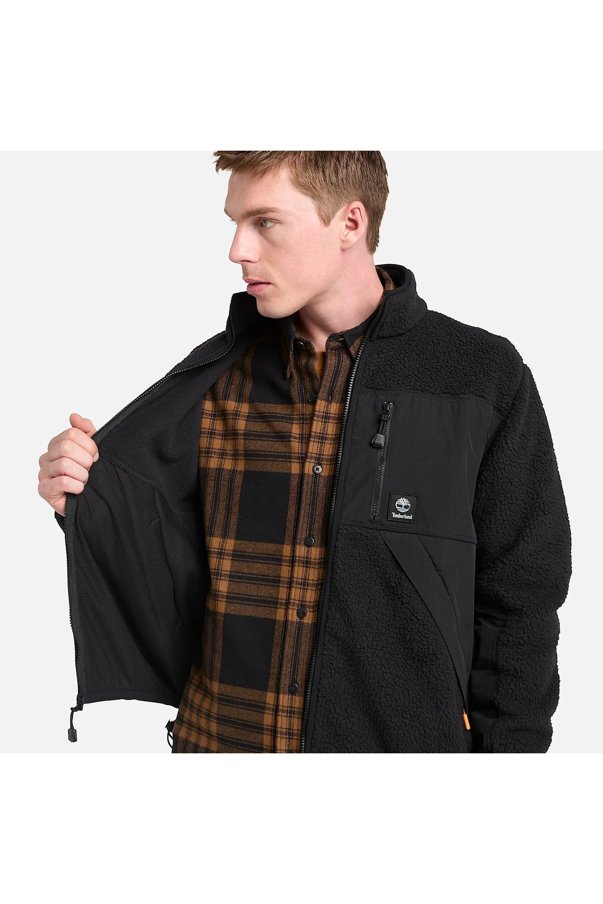 Timberland Sherpa Fleece Jacket Erkek Siyah Mont Tb0a62eb0011 Erkek Giyim