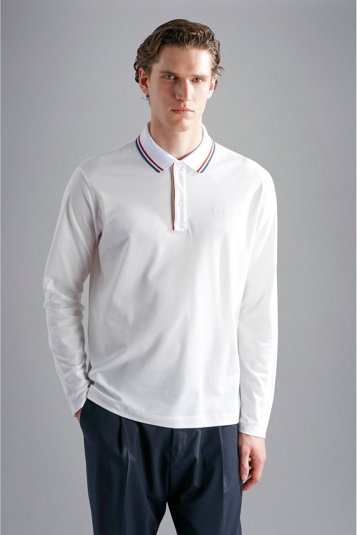 پال اند شارک تی‌شرت یقه‌دار آستین بلند مردانه برای استفاده روزمره، تی‌شرت یقه‌دار سفید ۱۴۳۱۱۷۲۰-۱۰۸