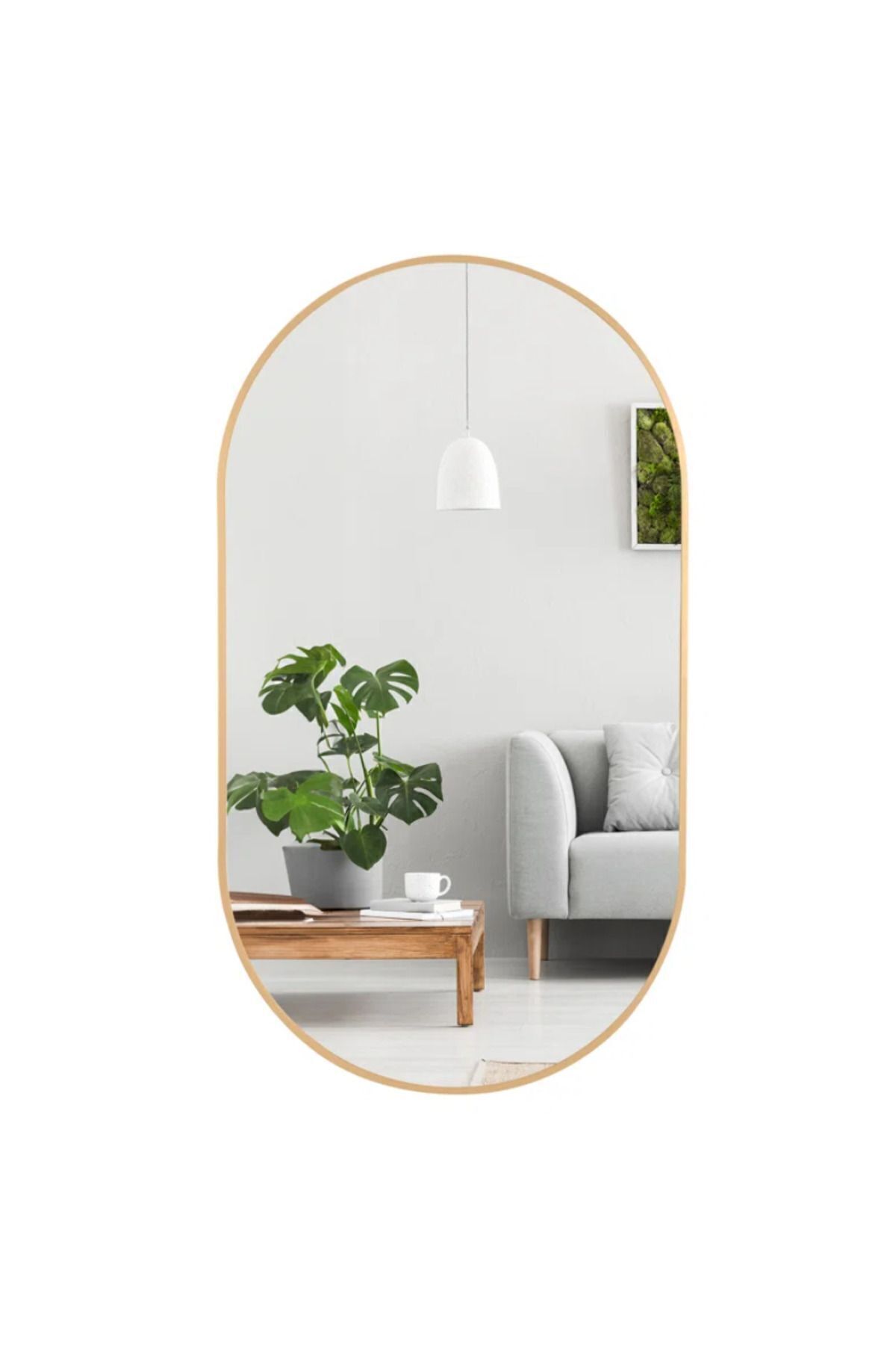 ant home-Model Alpha Decorative Mirror Wall Mirror Console Mirror Mdf Ellipse Mirror 5