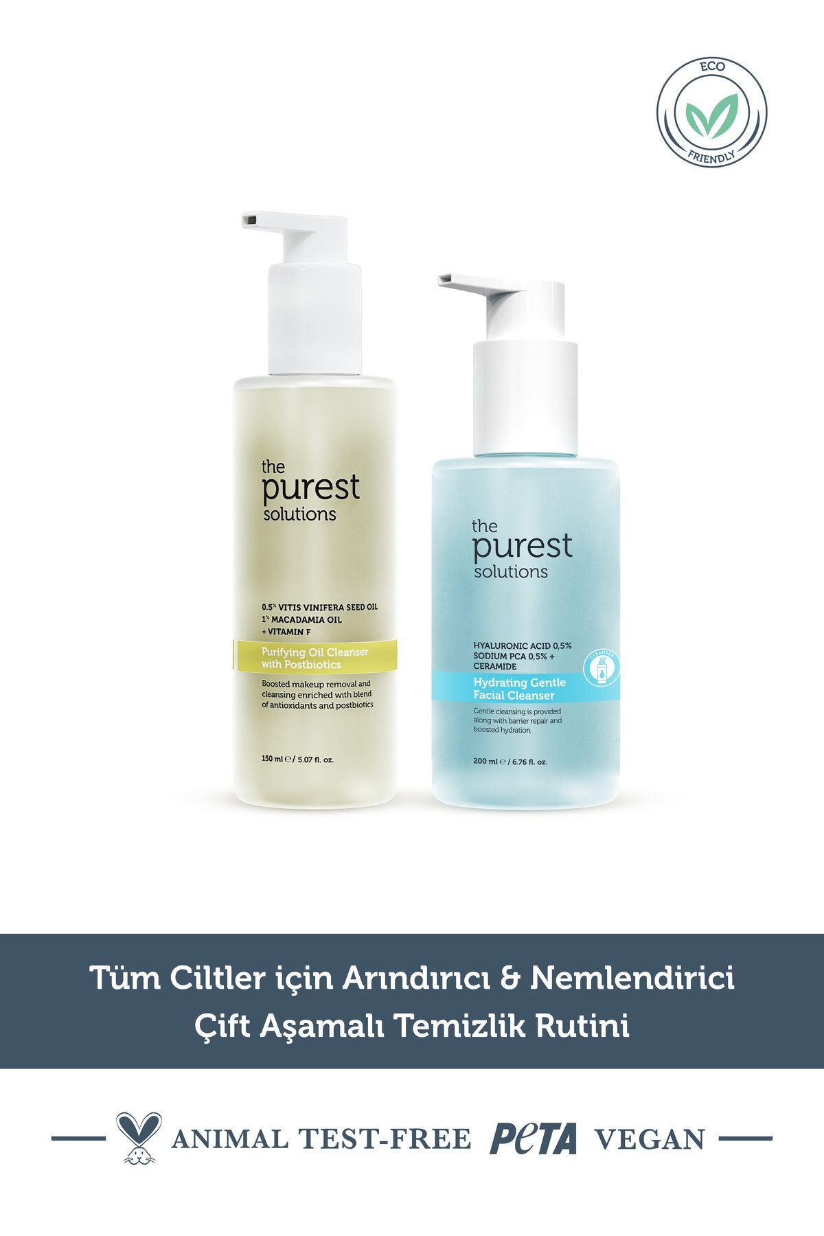 The Purest Solutions Rutină De Curățare În Două Etape Purificatoare Și Hidratantă Pentru Toate Tipurile De Piele - One Size