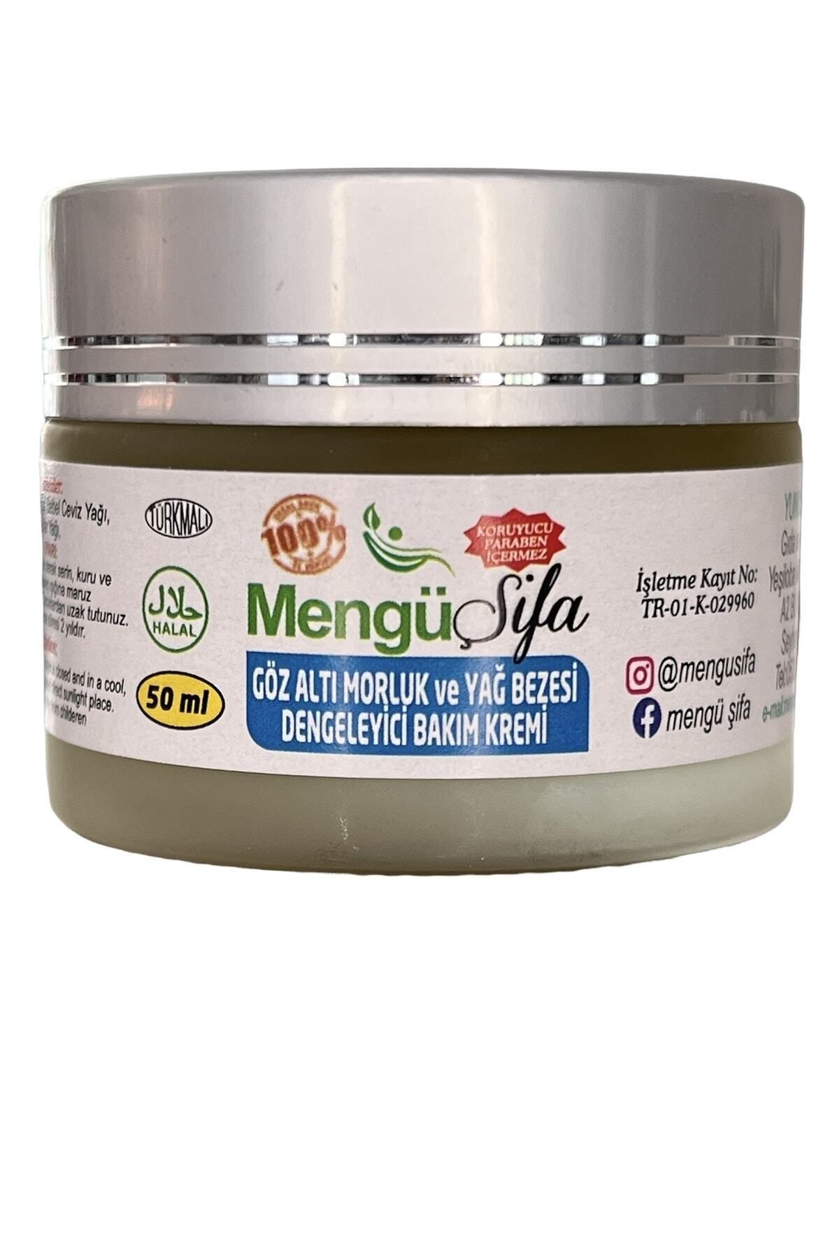 کرم متعادل کننده زیر چشم (کبودی و چربی) 50 میلی لیتر کرم مرطوب کننده برای همه پوست ها mengü şifa
