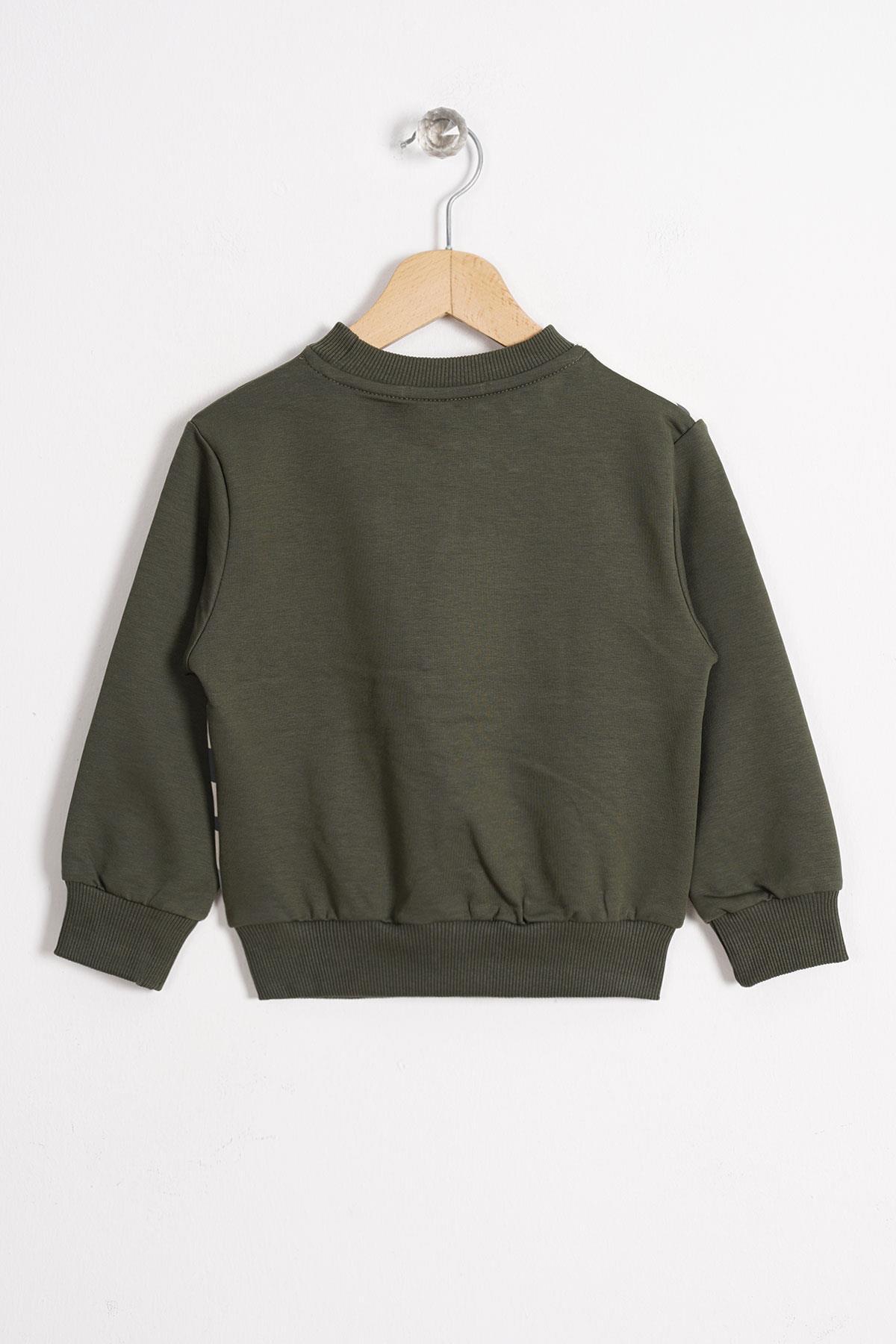 سویشرت پسرانه خاکی zepkids | 1036382 اورجینال - تصویر 3