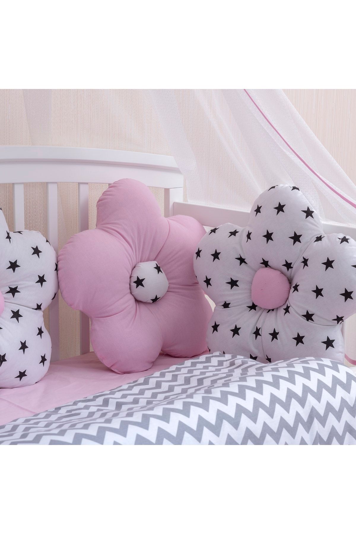 Mini Baby Bebek Uyku Seti 60x120 Astel Pembe Cibinlikli fotoğrafı 2 (önizleme)