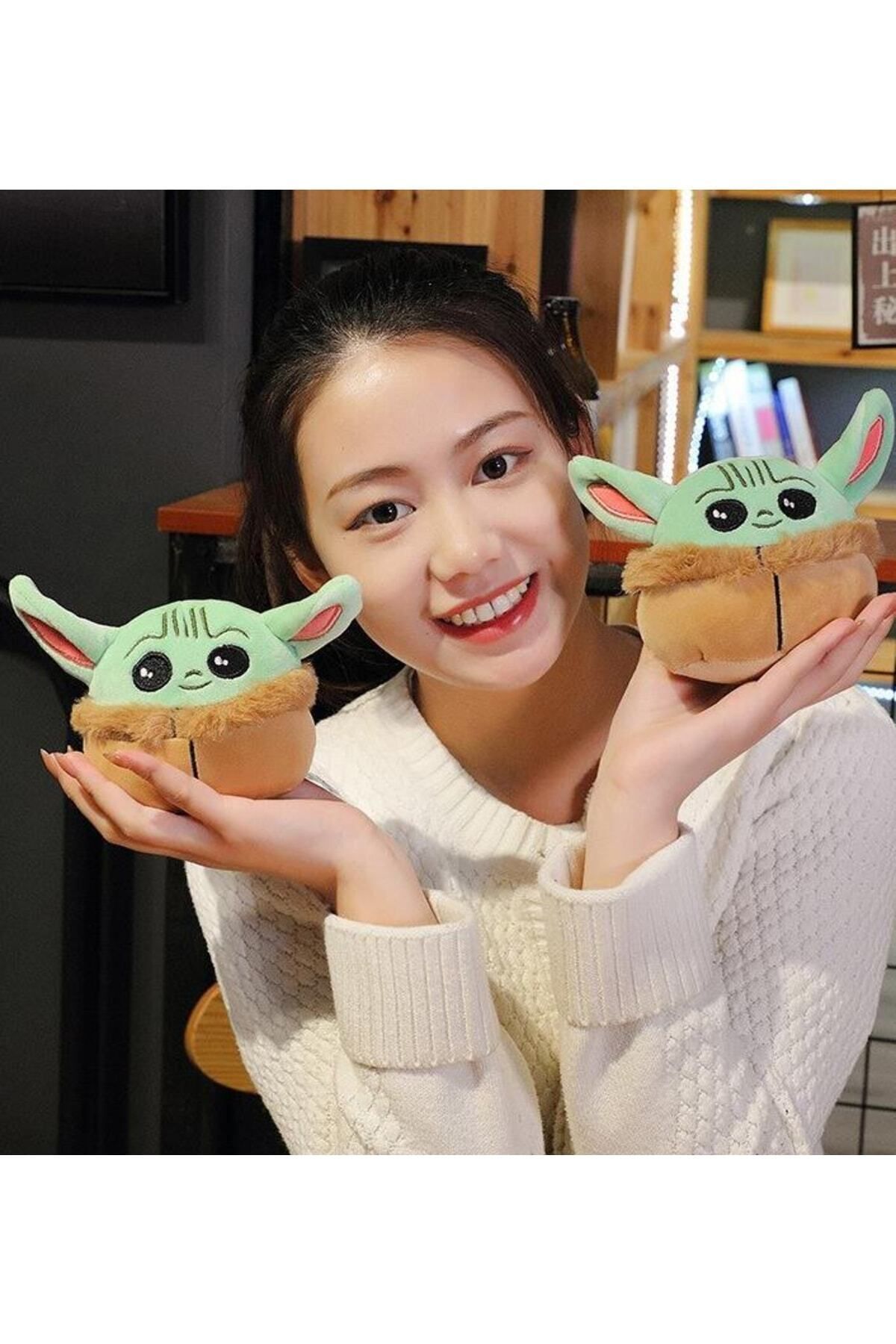 e-life shop-Imported Product Furry Fabric Baby Yoda Star Wars Mandalorian Baby Yoda Figure Plush Toy 20 Cm 4