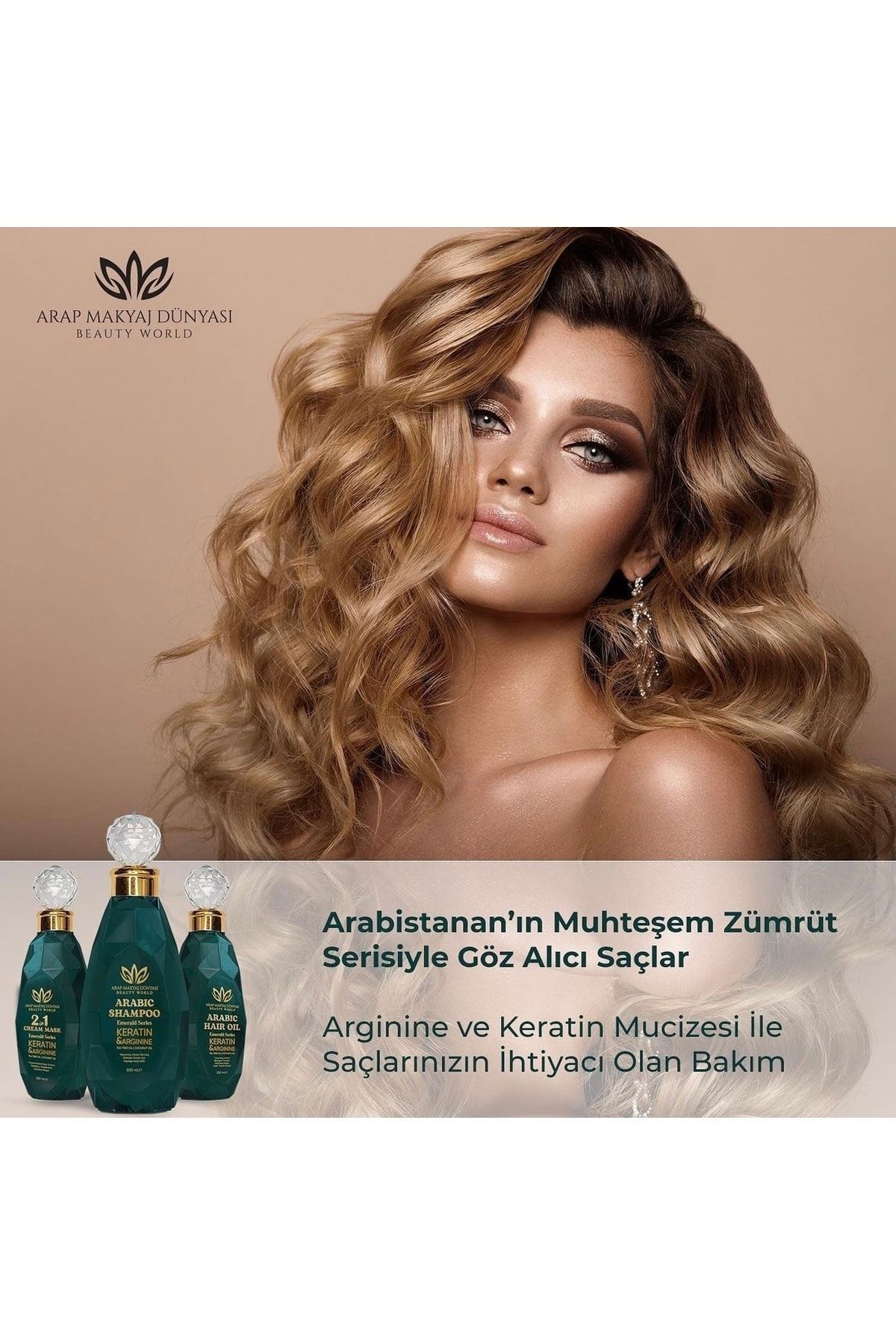 3'lü Set Arap Yağı 250ml & Şampuanı 500ml & Saç Maskesi Ve Kremi 250ml — Emerald3RBA — تصویر 6 از 8