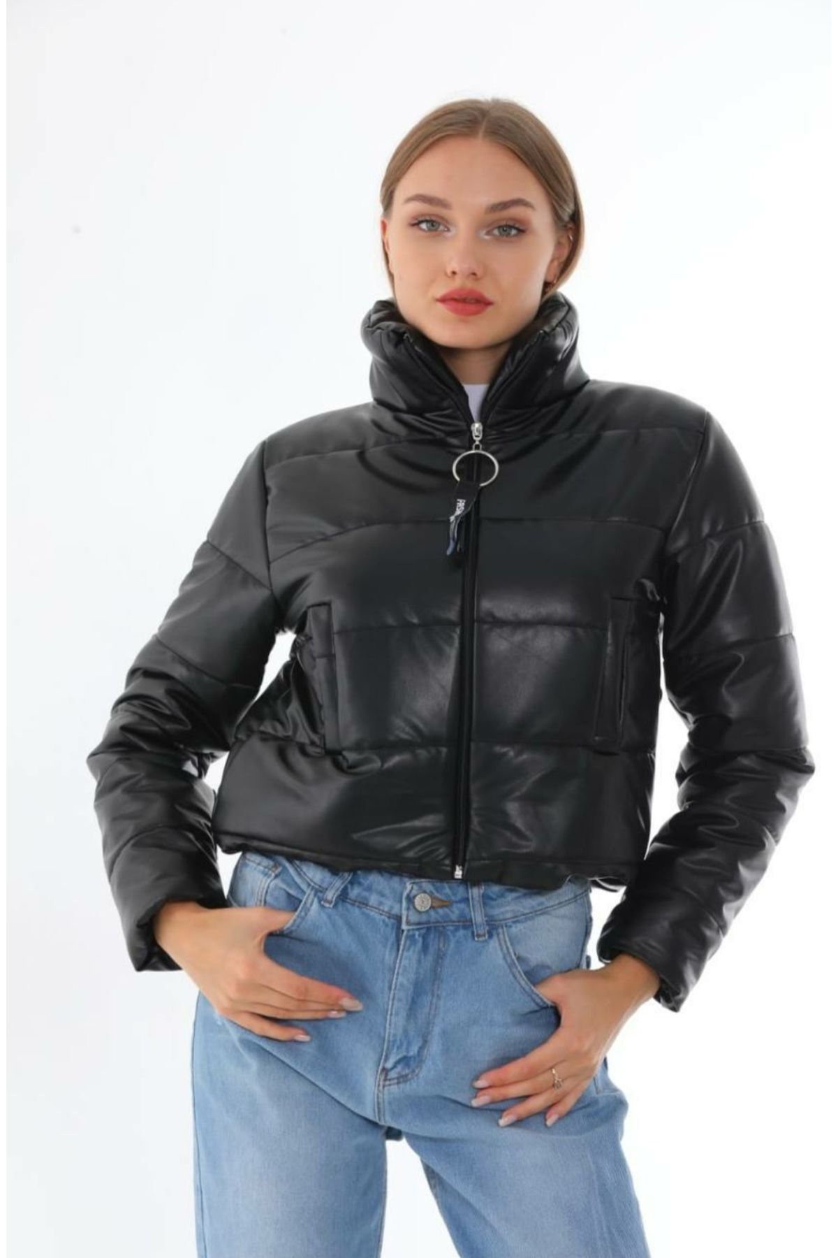 کت چرم پفی MY