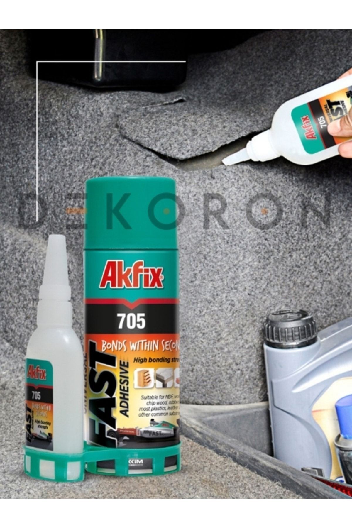 Akfix Hızlı Yapıştırıcı Kit 705 - 200 ml + 50 gr - Fiyatı, Yorumları