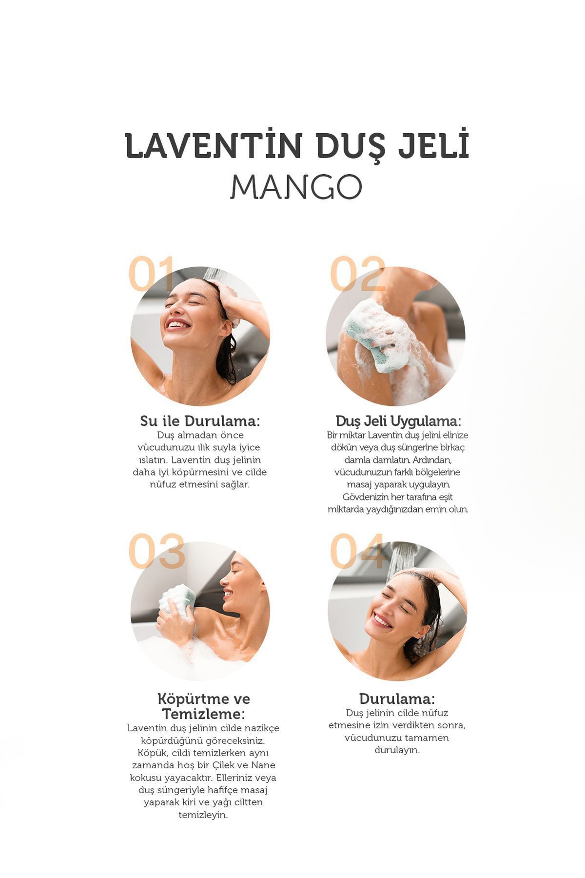 ژل و کرم دوش زنانه – مردانه  Laventin | Aroma Terapi Mango Duş Jeli اورجینال - تصویر 5