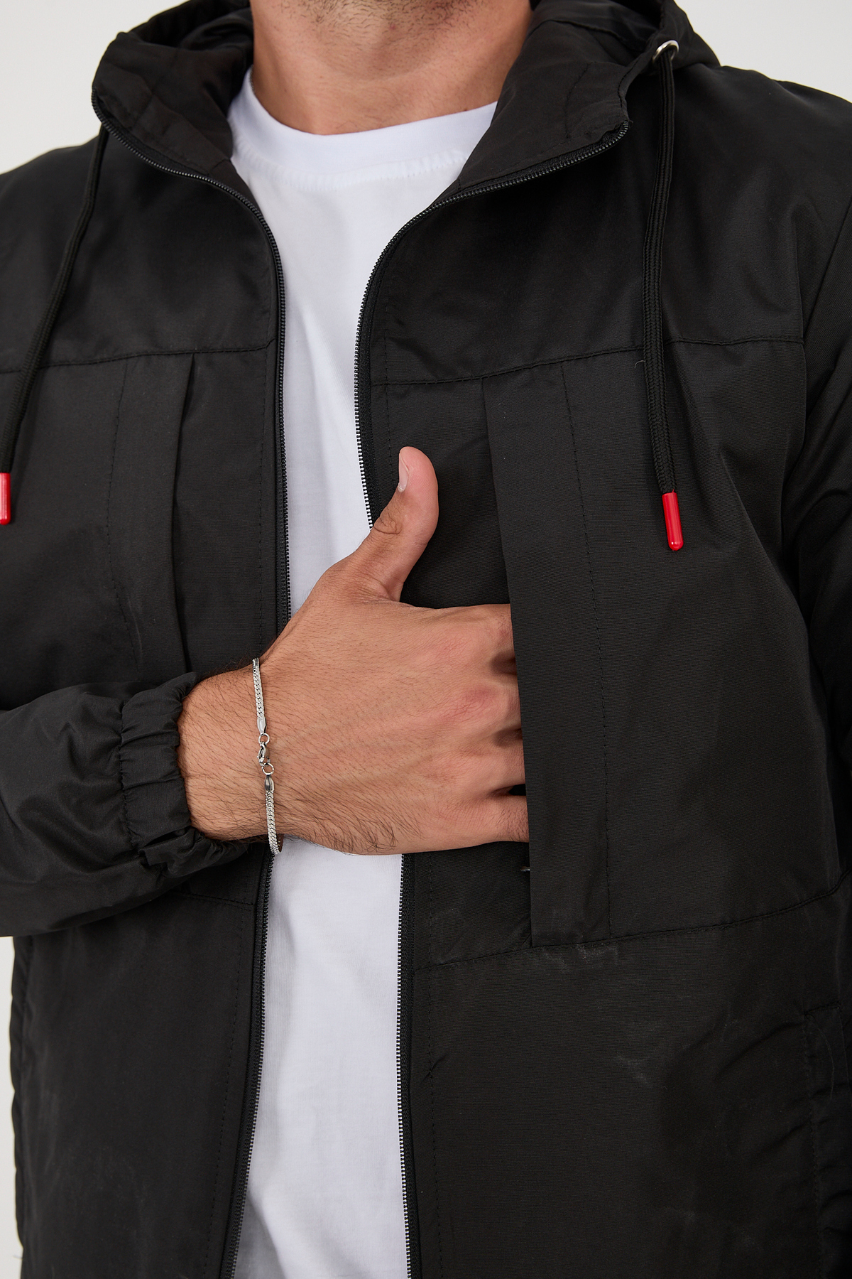 کاپشن مردانه مشکی FLUEND MODA | ce3445 اورجینال - تصویر 3