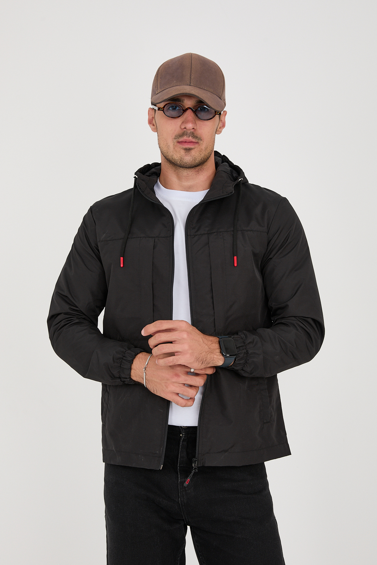 کاپشن مردانه مشکی FLUEND MODA | ce3445 اورجینال - تصویر 2