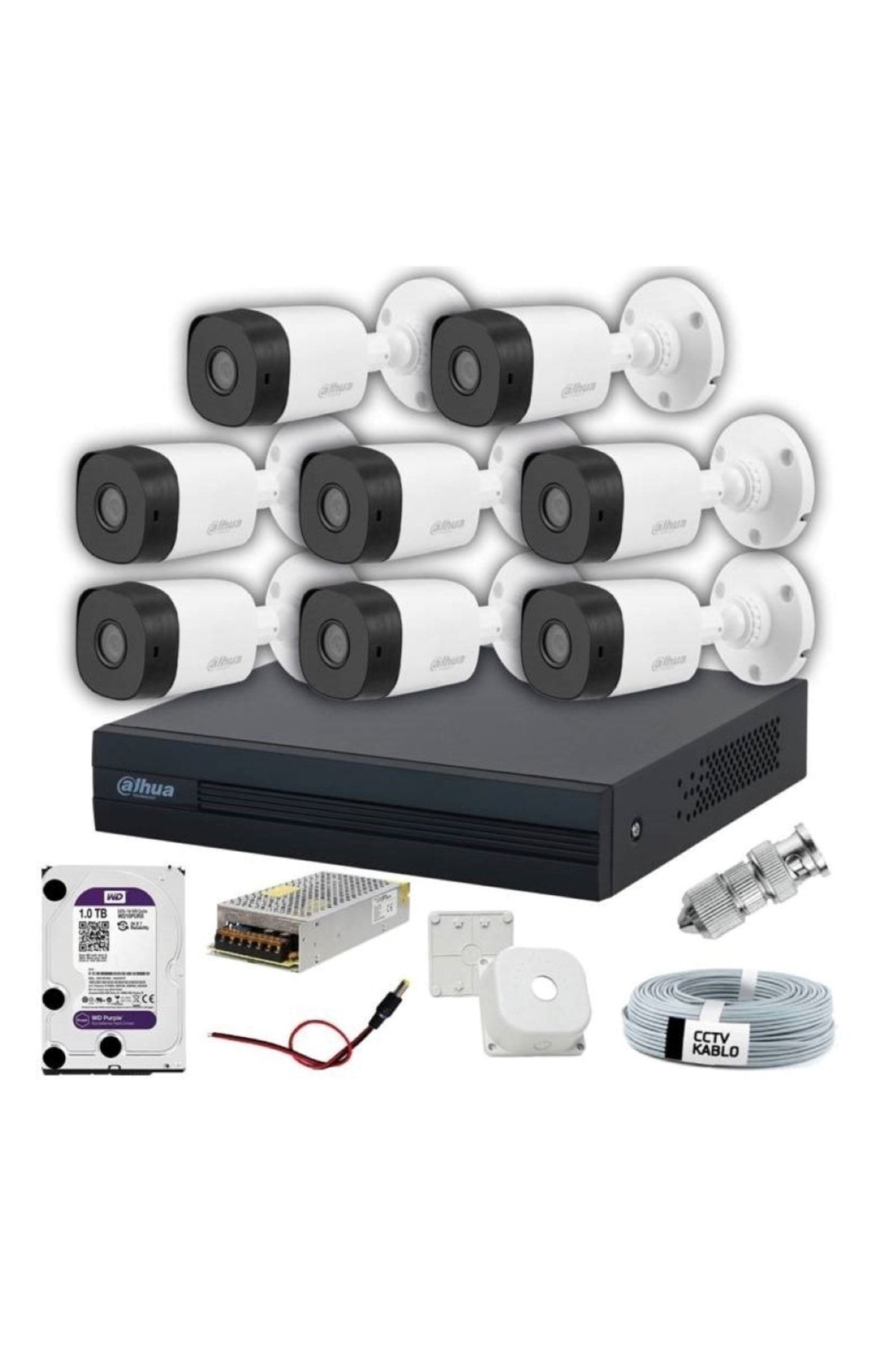 DAHUA 8 KAMERALI HAZIR GÜVENLİK SETİ 1TB