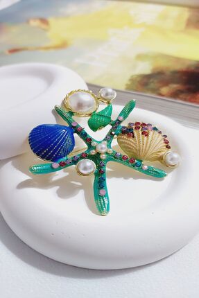 SEVİLLE AKSESUAR DENİZ YILDIZI BROŞ