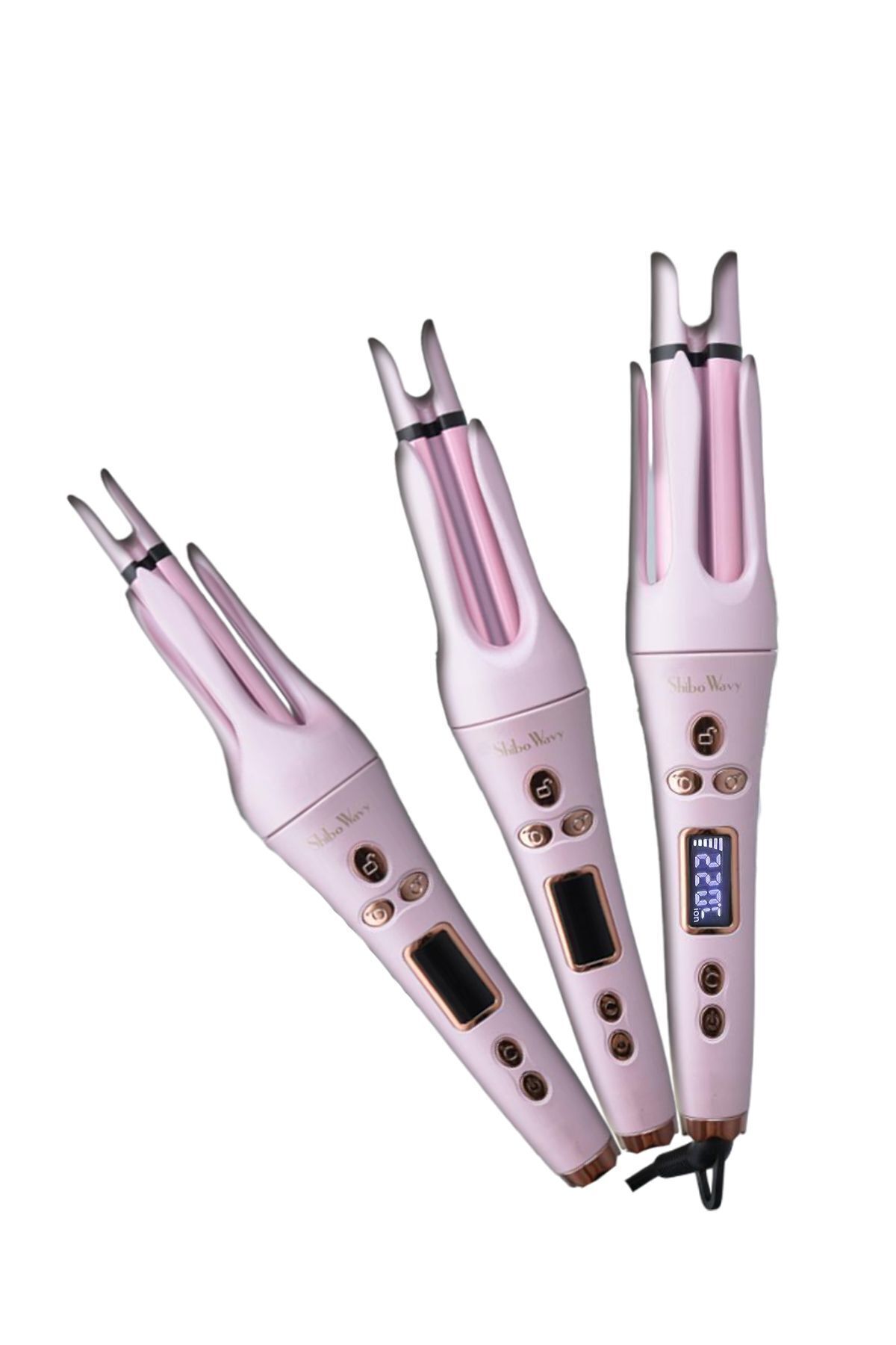 Shibowavy 3 Farklı Başlıklı Otomatik Saç Maşası (Kalın Su Dalgası Maşa 32mm/25mm/19mm)