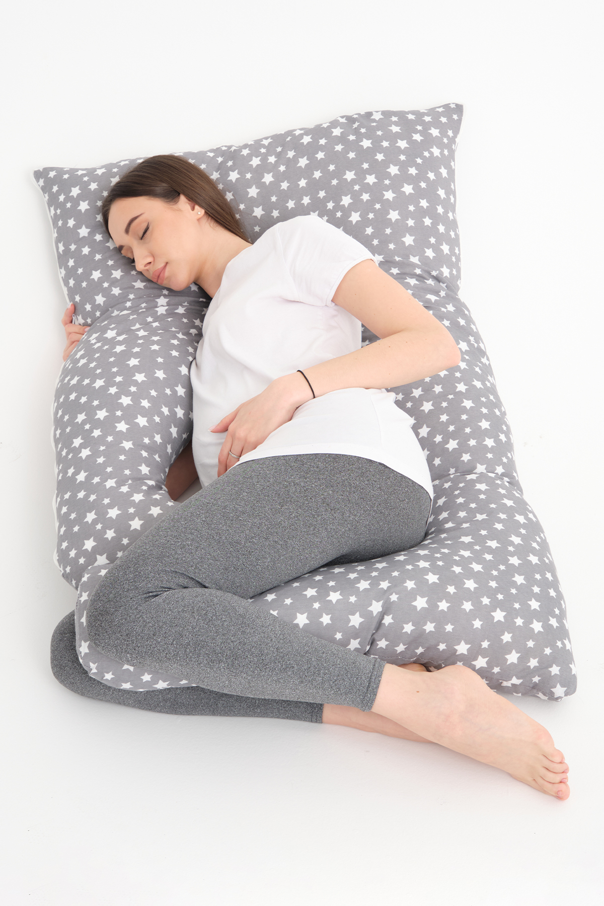 BabyModa Çift Taraflı Yıkanabilir Destekli Hamile Yastığı fotoğrafı 3 (önizleme)