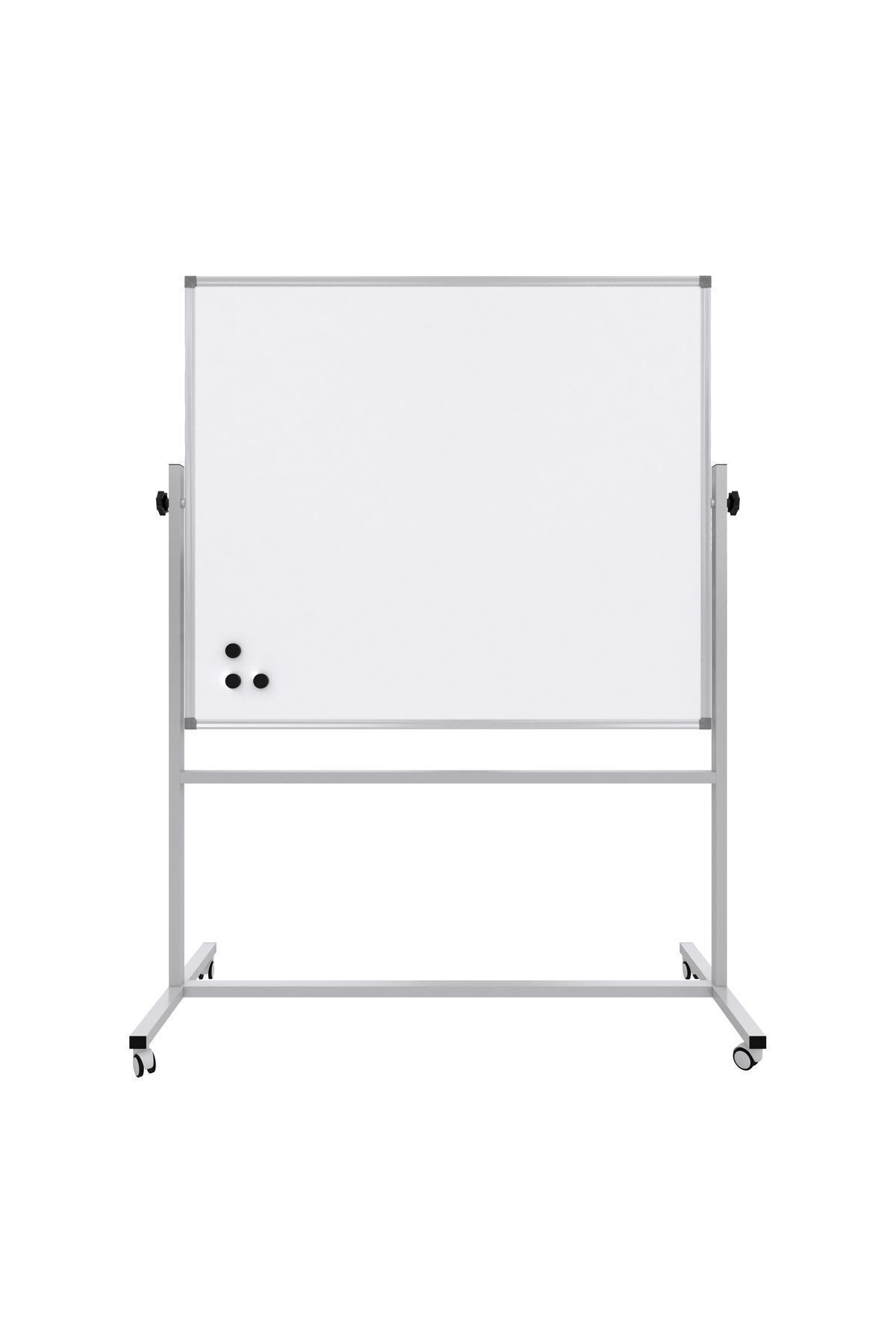 Panda 90X120 CM MIKNATIS YÜZEY  360° DÖNERLİ AYAKLI ÇİFT TARAFLI TEKERLEKLİ MOBİL YAZI TAHTASI-PAN570