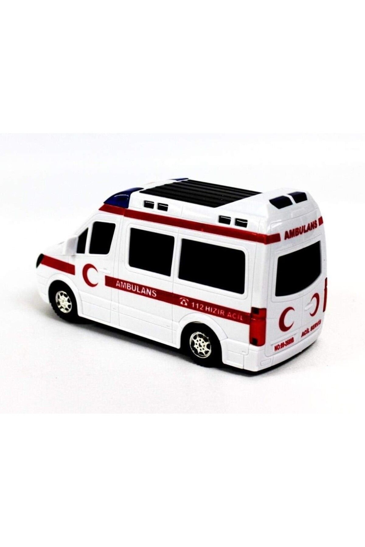 Brother Toys 3d Işıklı Müzikli Kendi Kendine Gezen Büyük Boy 112 Yazılı Oyuncak Ambulans 21 Cm. fotoğrafı 5 (önizleme)