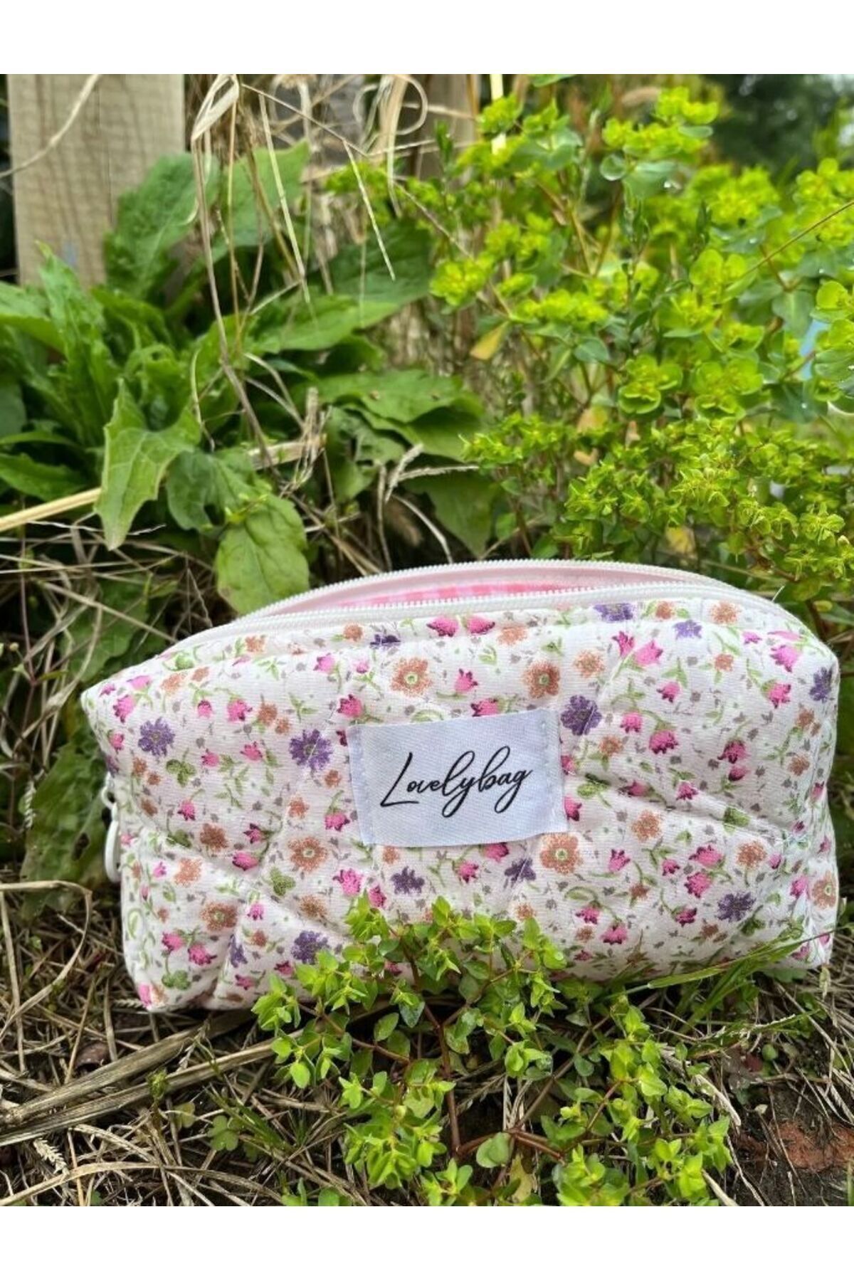 جای قلم گل ترد صورتی LOVELYBAG