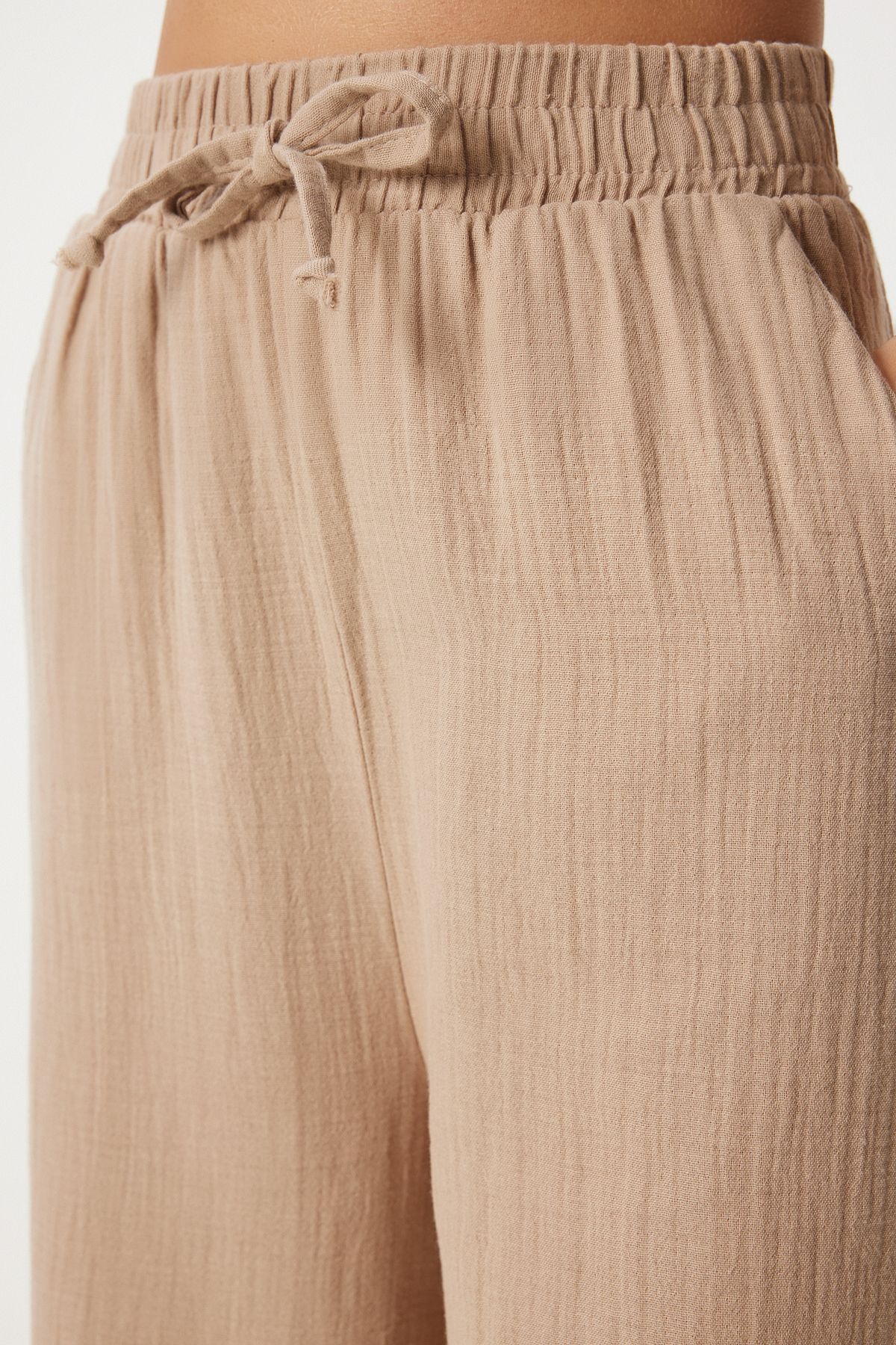 Happiness İstanbul-Musselin Biscuit Palazzo Hose – Damen MX00160 5