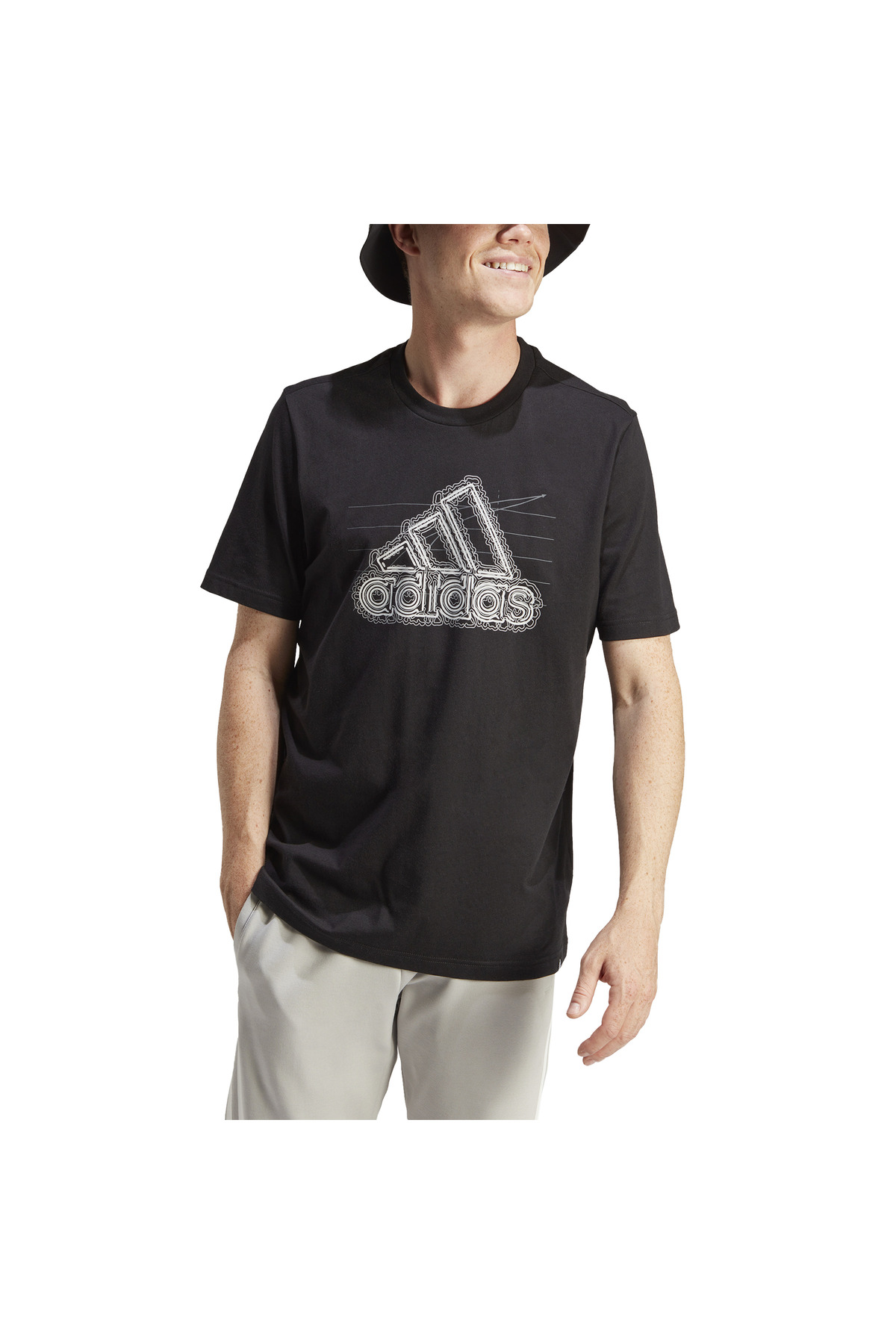 adidas Ανδρικό μαύρο μπλουζάκι - M Growth Bos T, In6258 - Trendyol