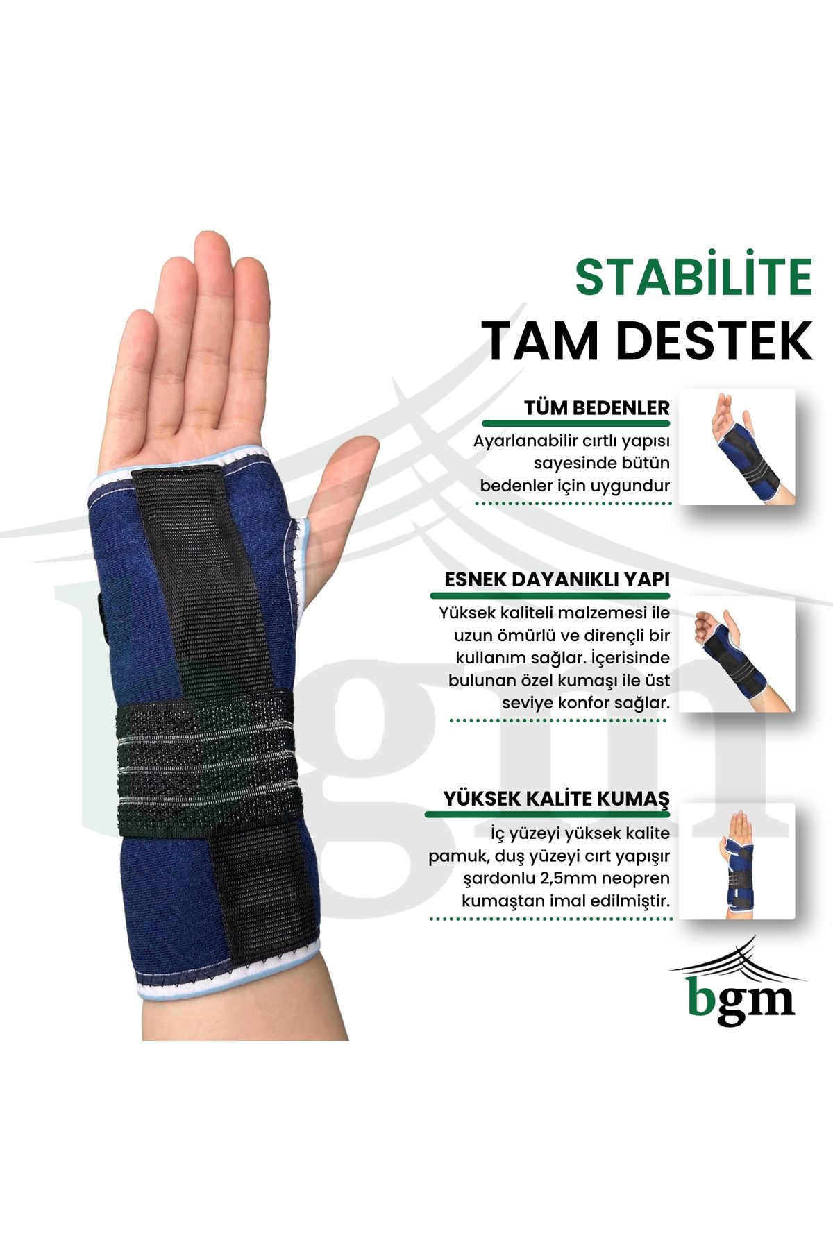bgm-Hand Wrist Splint Blue Metal Support High Quality Static Hand Wrist Splint 5