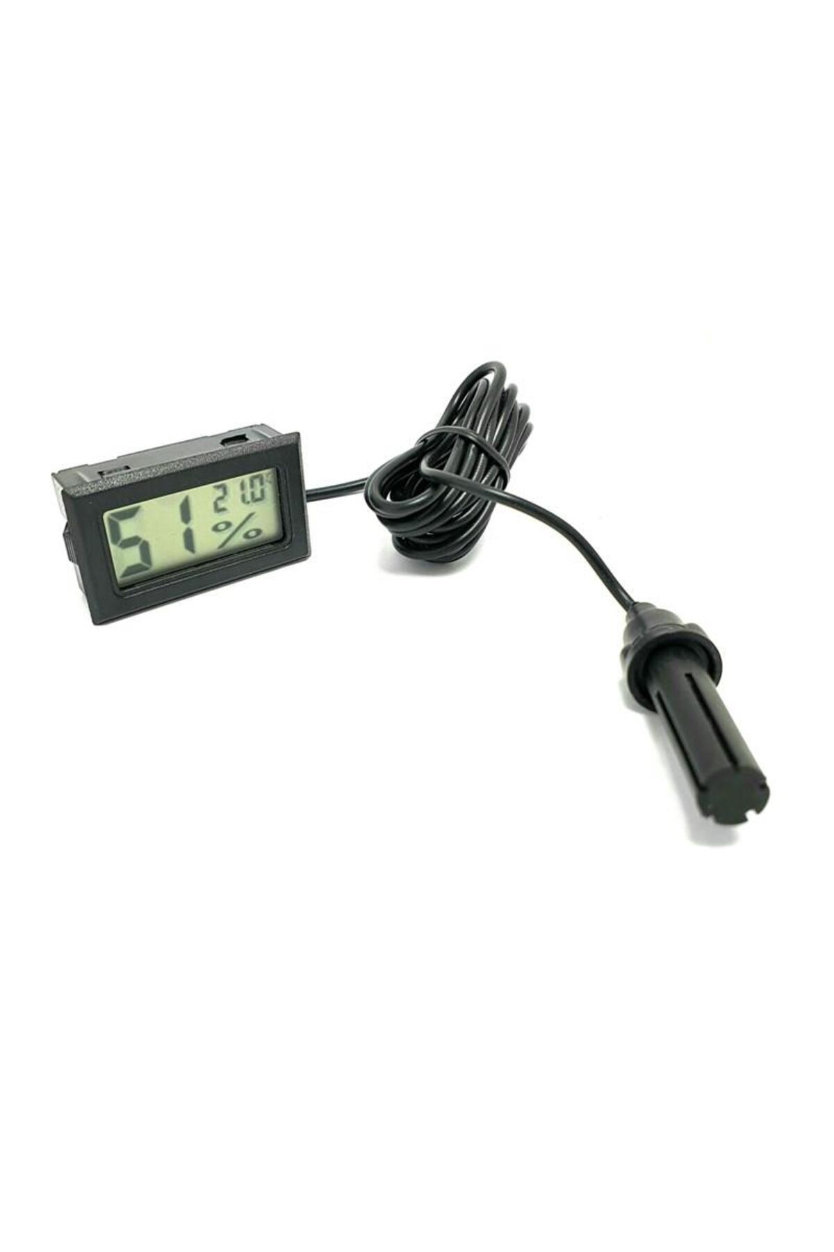 electroon Dijital Iç Ortam Nem Ölçer Termometre Kablolu Sensör