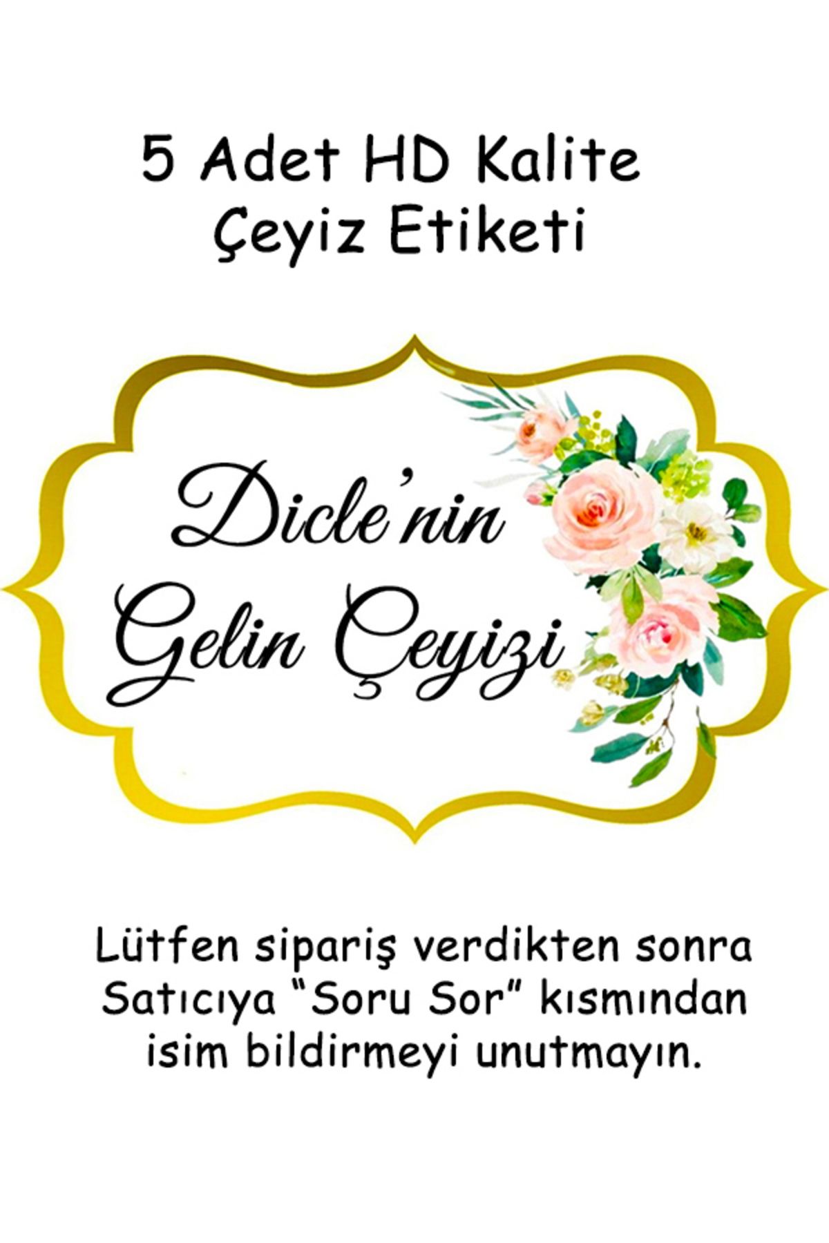 DicleXStore HD Tasarım Çeyiz Kolisi Etiketi, Çeyiz Etiketi Özel Tasarım 8