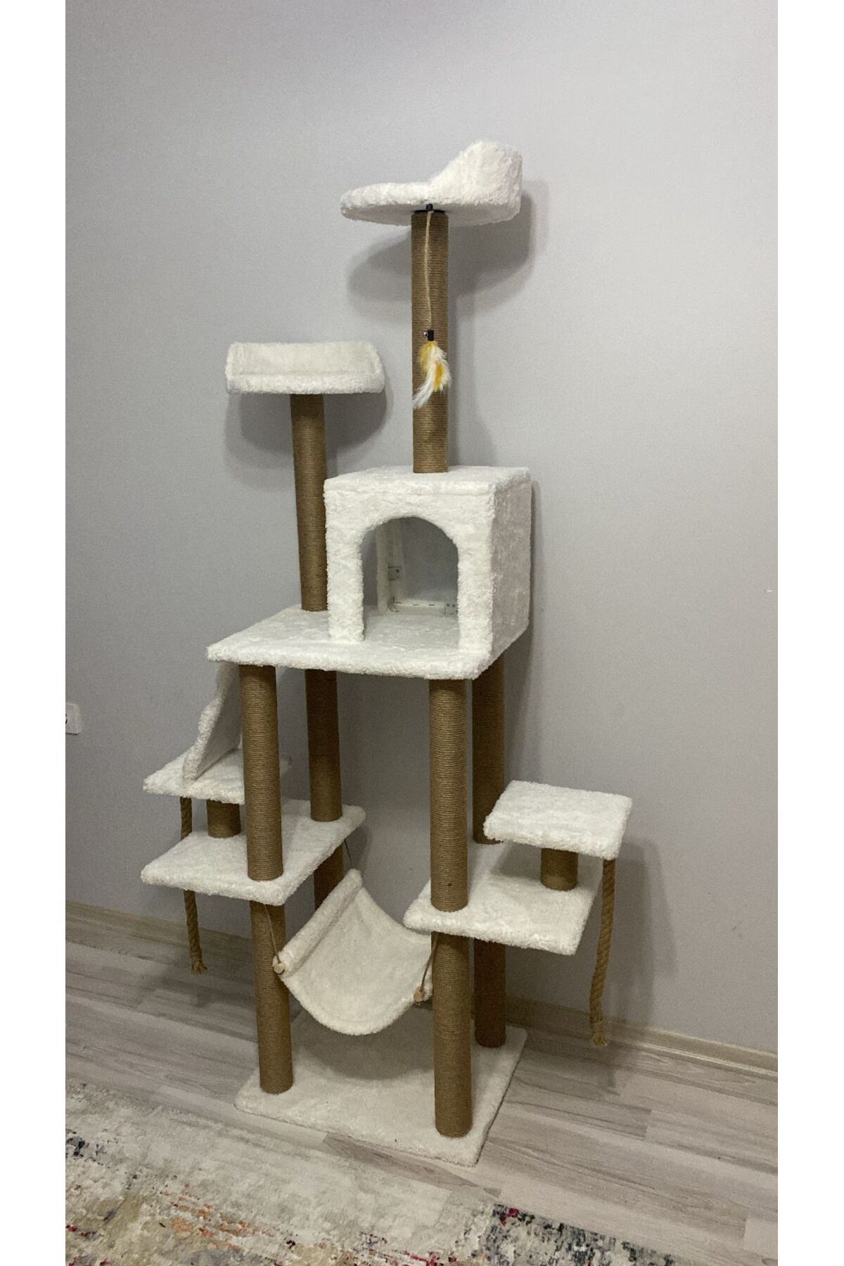 pethomealpi-Luxury Cat Scratching House and Play Platform - with Hammock and Nest 1